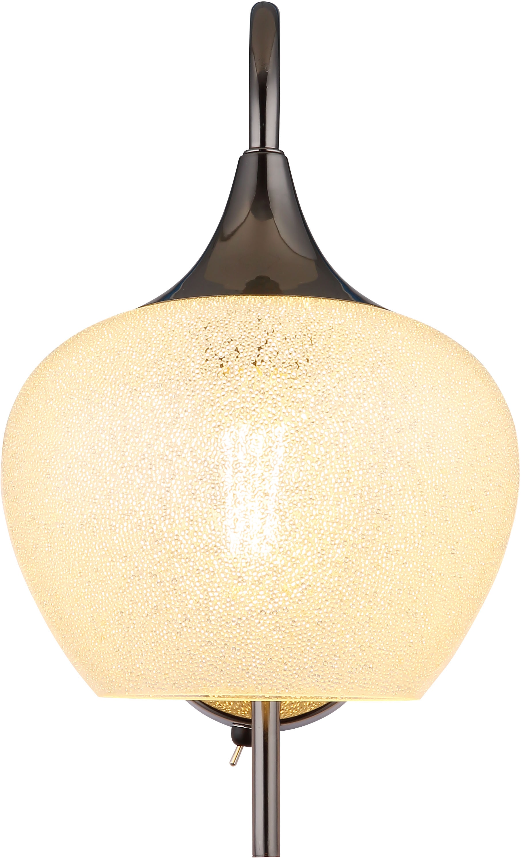 GLOBO LIGHTING Wandleuchte »MAXY«, Leuchtmittel E27 | ohne Leuchtmittel, Wandlampe/Metall/Acrylkristalle/Lichtschein: abwärts/schwarz-chrom