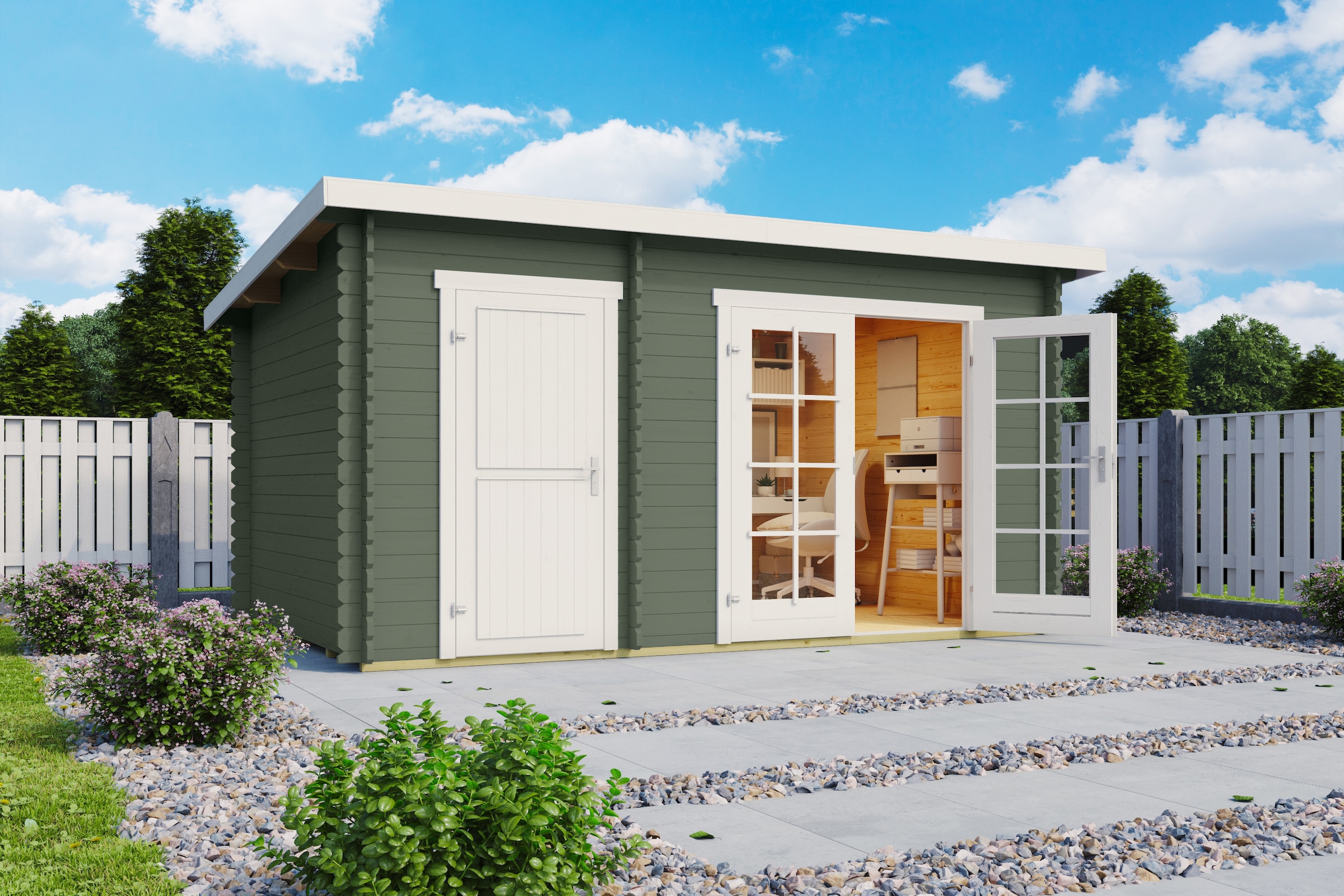 Nordic Holz Gartenhaus "2-Raum Haus Belmont" günstig online kaufen