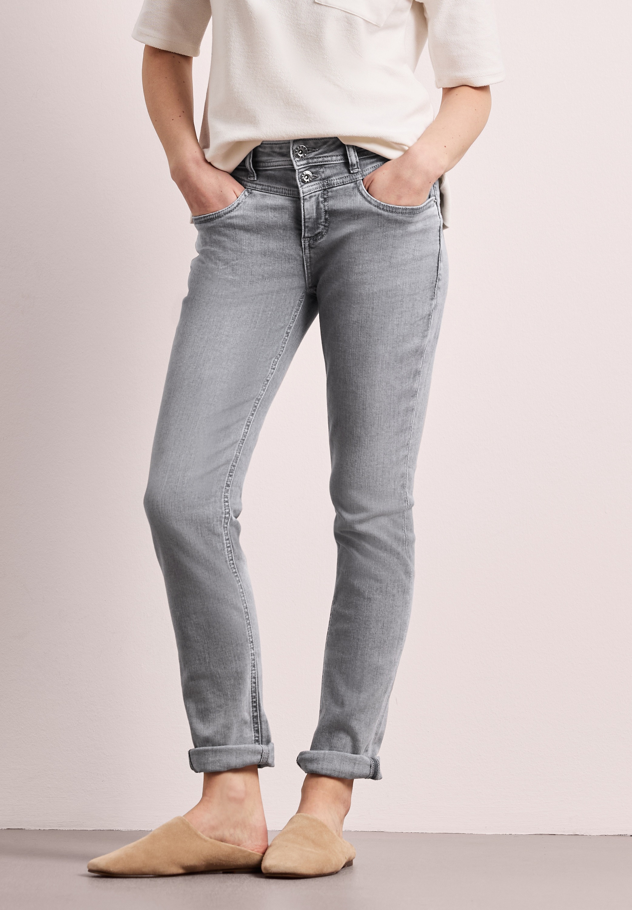 STREET ONE Comfort-fit-Jeans Middle Waist günstig online kaufen