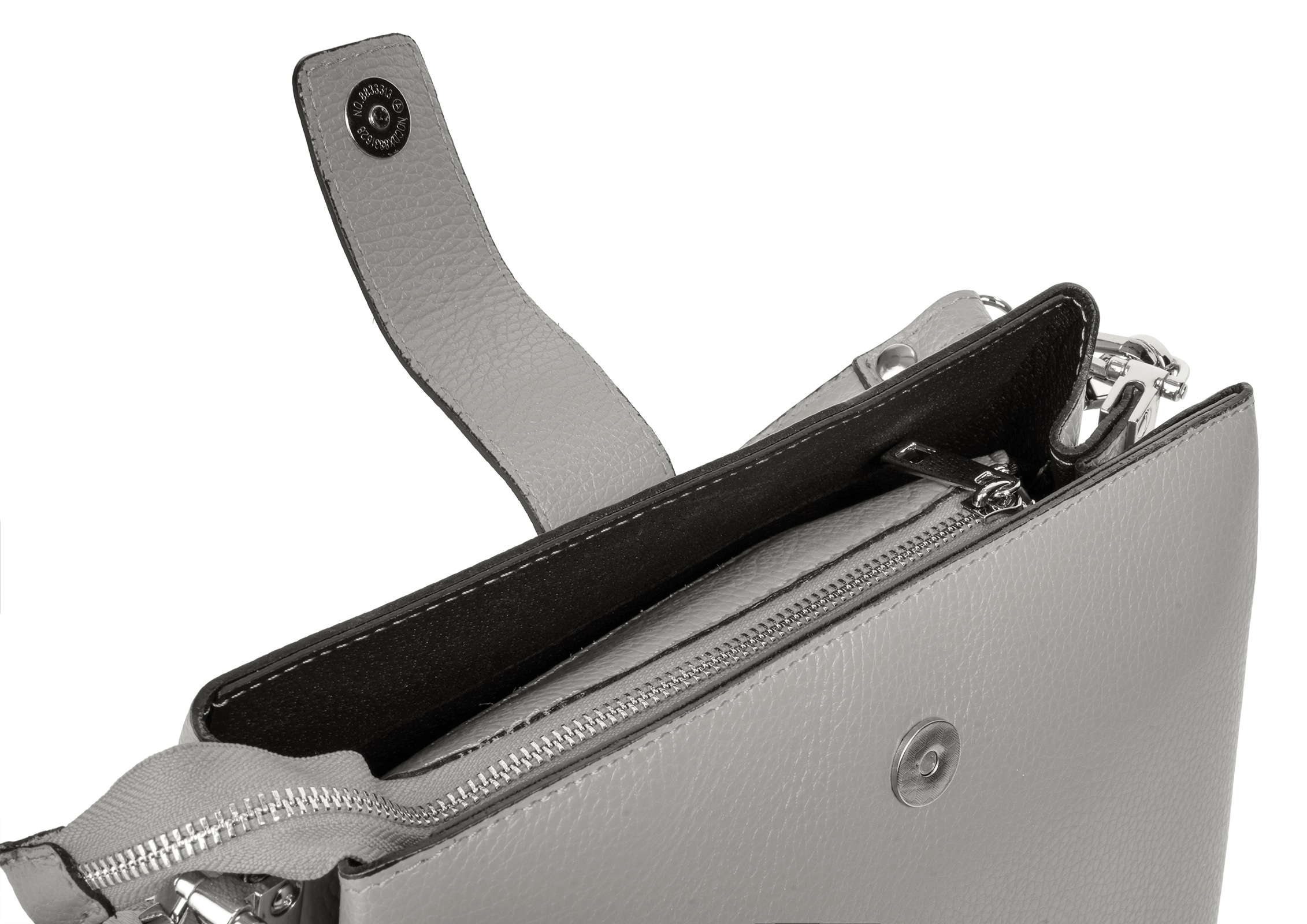 Cluty Henkeltasche, echt Leder, Made in Italy