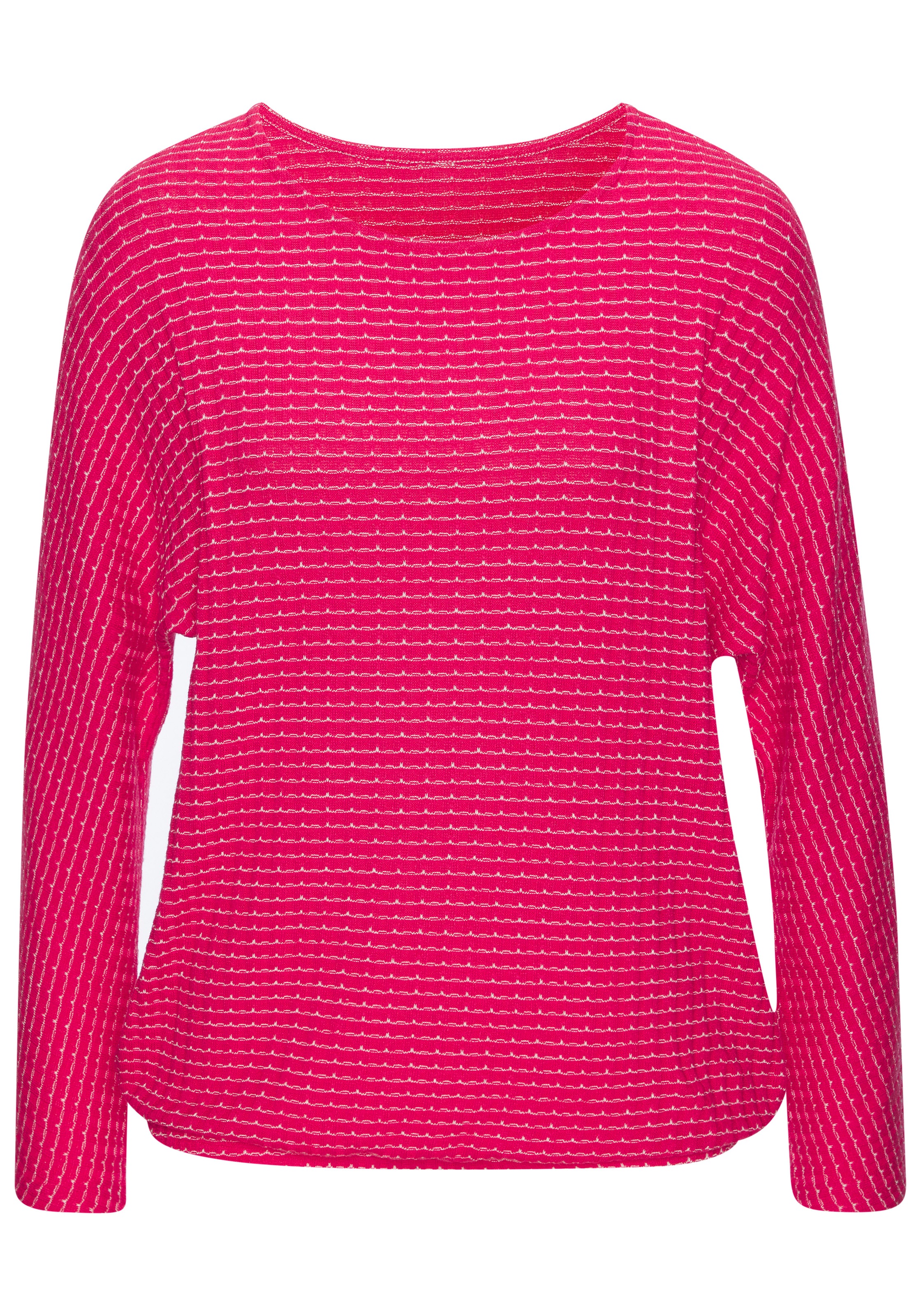 Vivance Langarmshirt "aus strukturierter Strickqualität" mit Gummizug im Bu günstig online kaufen