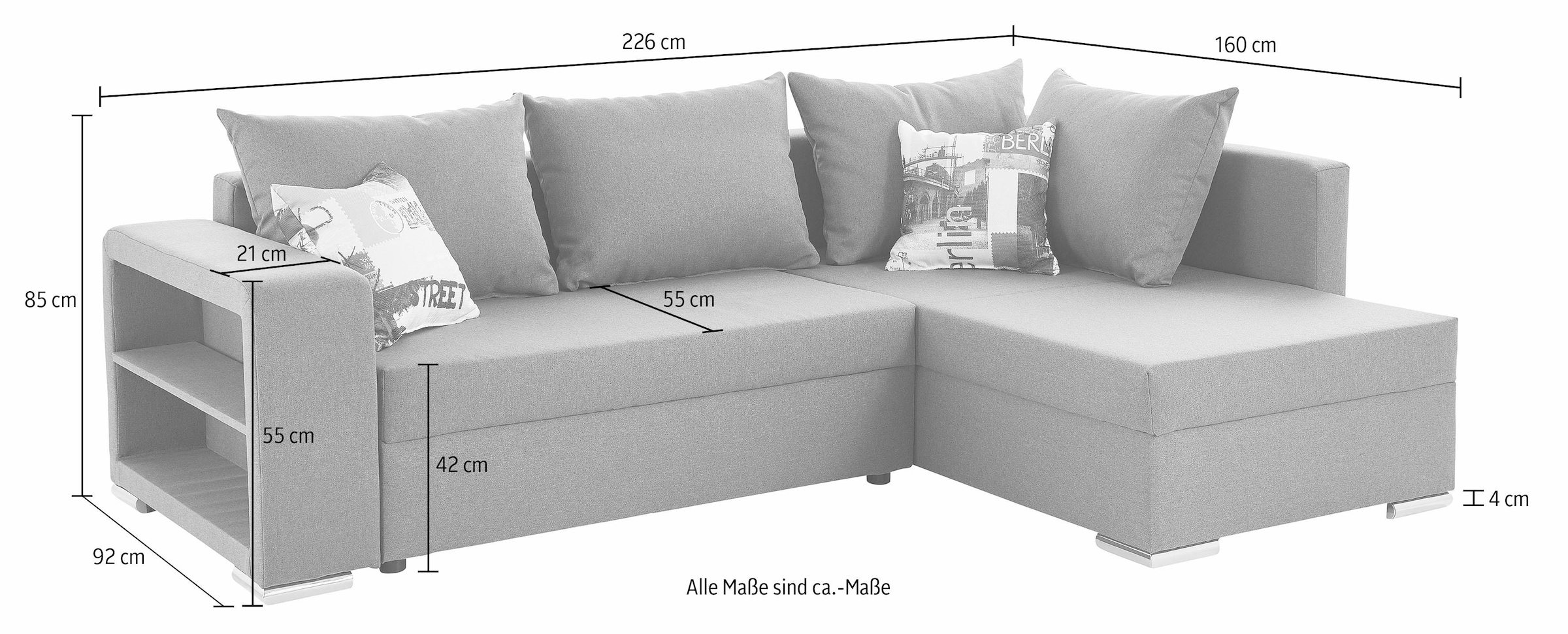 COLLECTION AB Ecksofa komfortablem | mit kaufen BAUR online Federkern