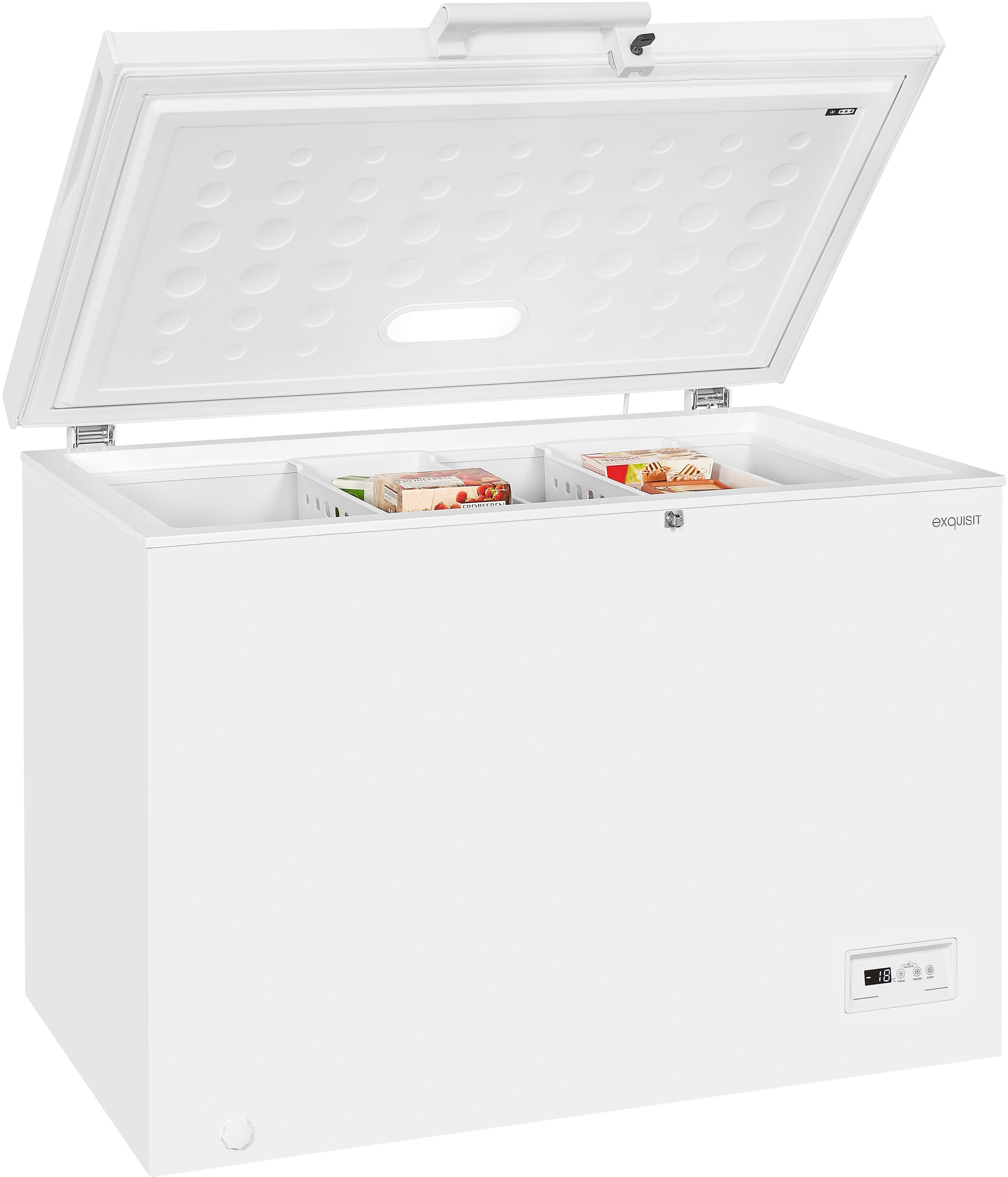 exquisit Gefriertruhe "GT320-HE-041D weiss" 84,5 cm hoch 112 cm breit 4*-Ge günstig online kaufen
