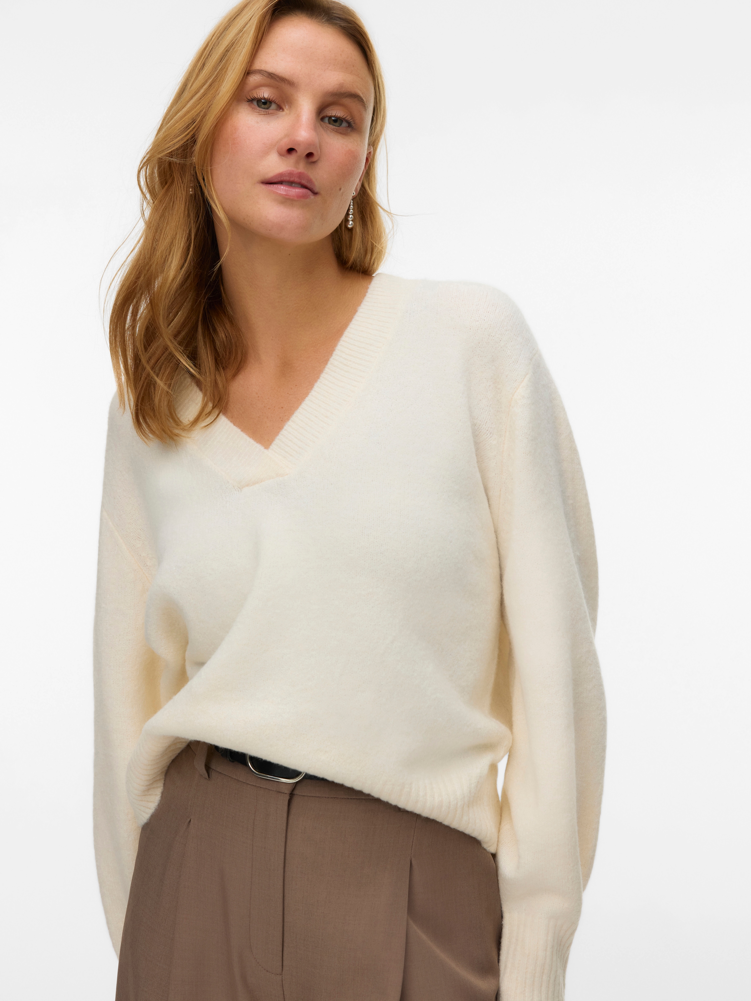 Vero Moda V-Ausschnitt-Pullover "VMBOOM LS V-NECK PULLOVER NOOS" günstig online kaufen