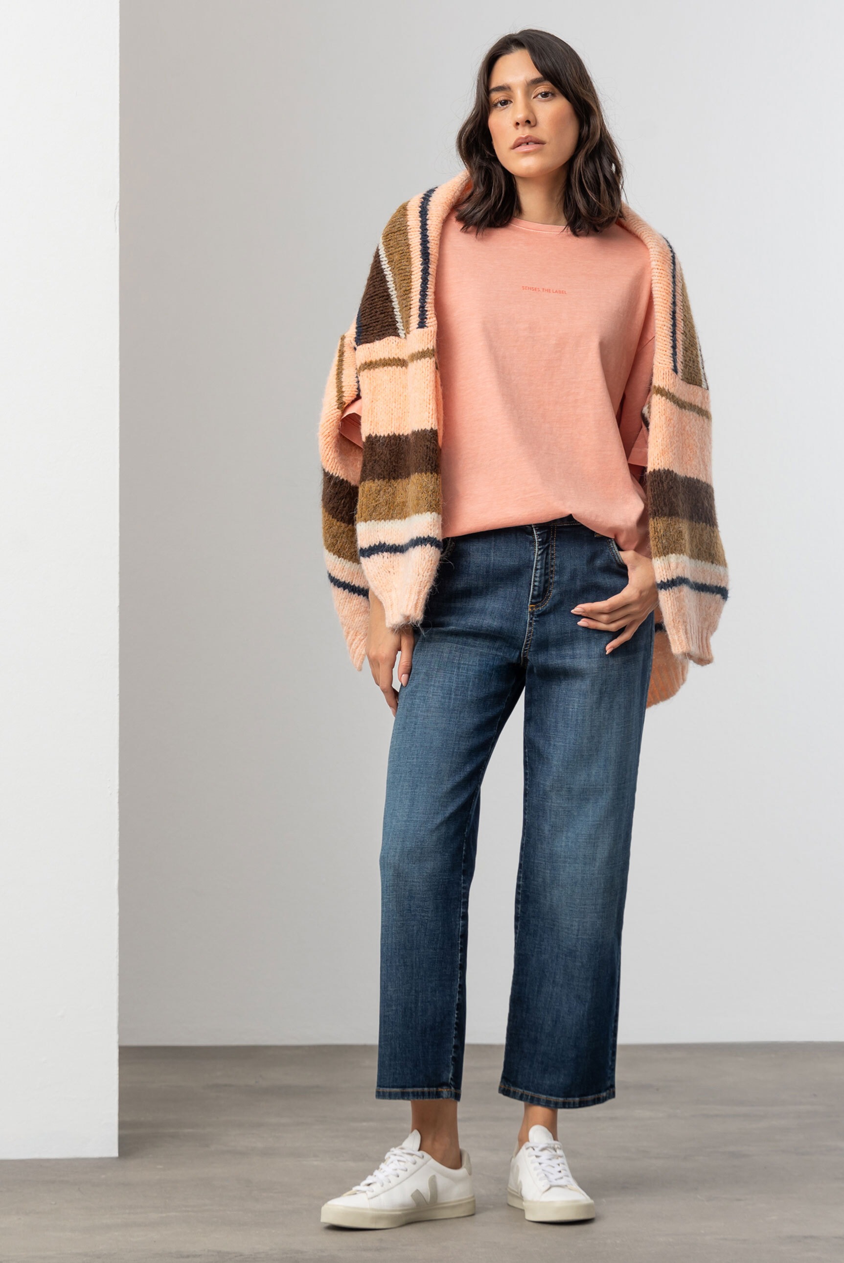 SENSES.THE LABEL Rundhalsshirt aus Baumwolle
