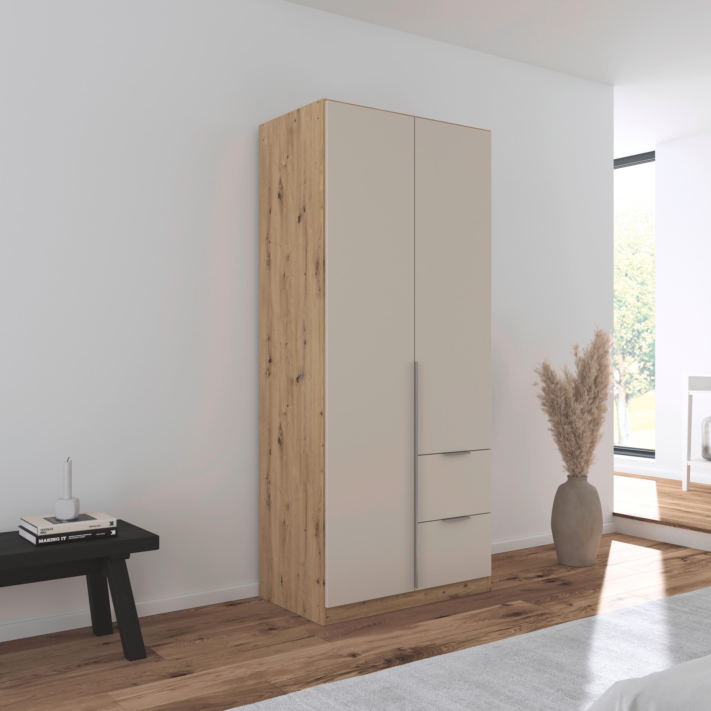 OTTO home Drehtürenschrank "Kleiderschrank Schrank Garderobe AGORDO mit Dek günstig online kaufen