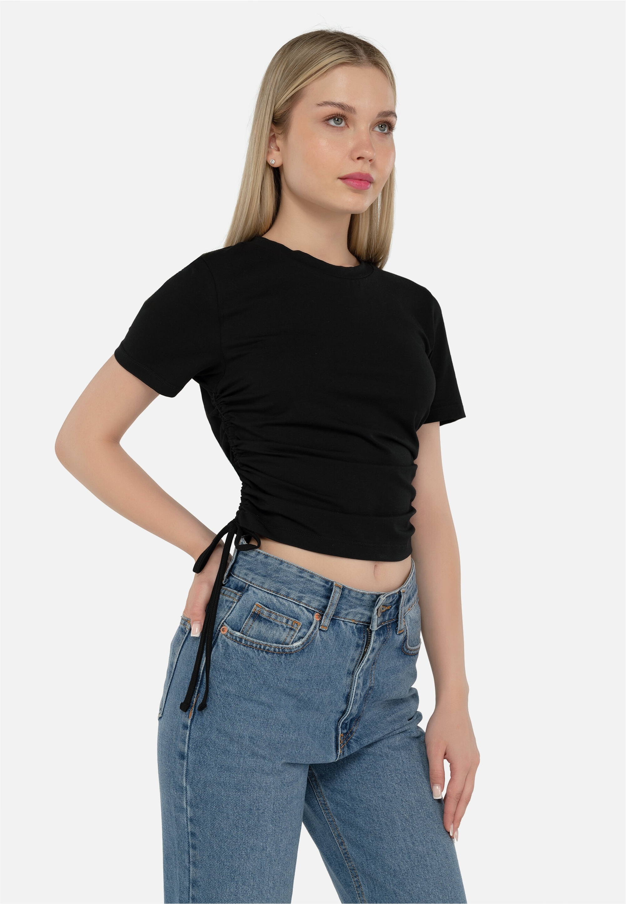 freshlions T-Shirt "Emily", mit praktischen Bindebändern günstig online kaufen
