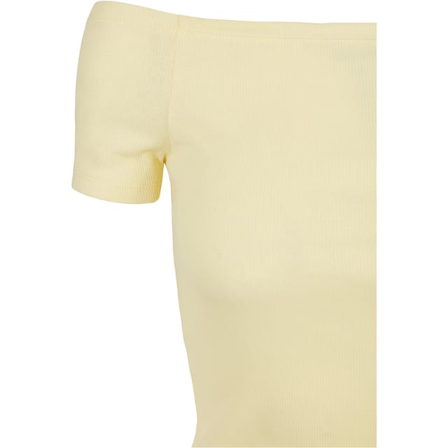 URBAN CLASSICS Kurzarmshirt »Damen Ladies Off Shoulder Rib Tee«, (1 tlg.)  kaufen | BAUR