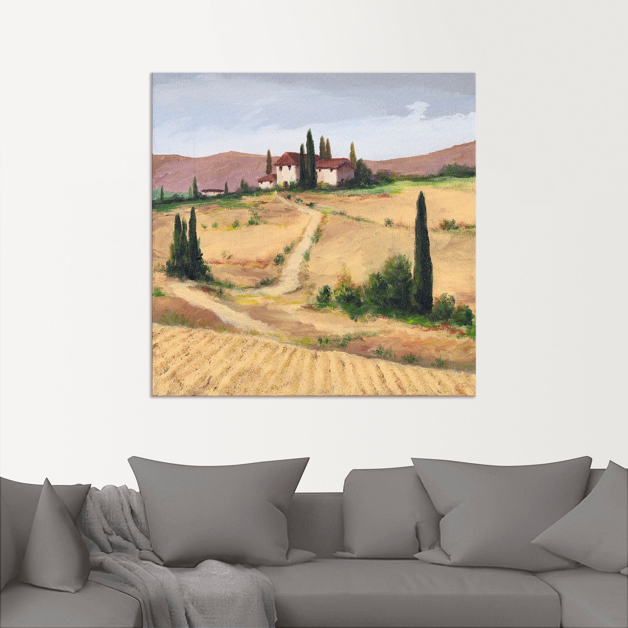 Artland Wandbild »Die toskanische Landschaft I«, Bilder von Europa, (1 St.), als Alubild, Leinwandbild, Wandaufkleber oder Poster in versch. Größen