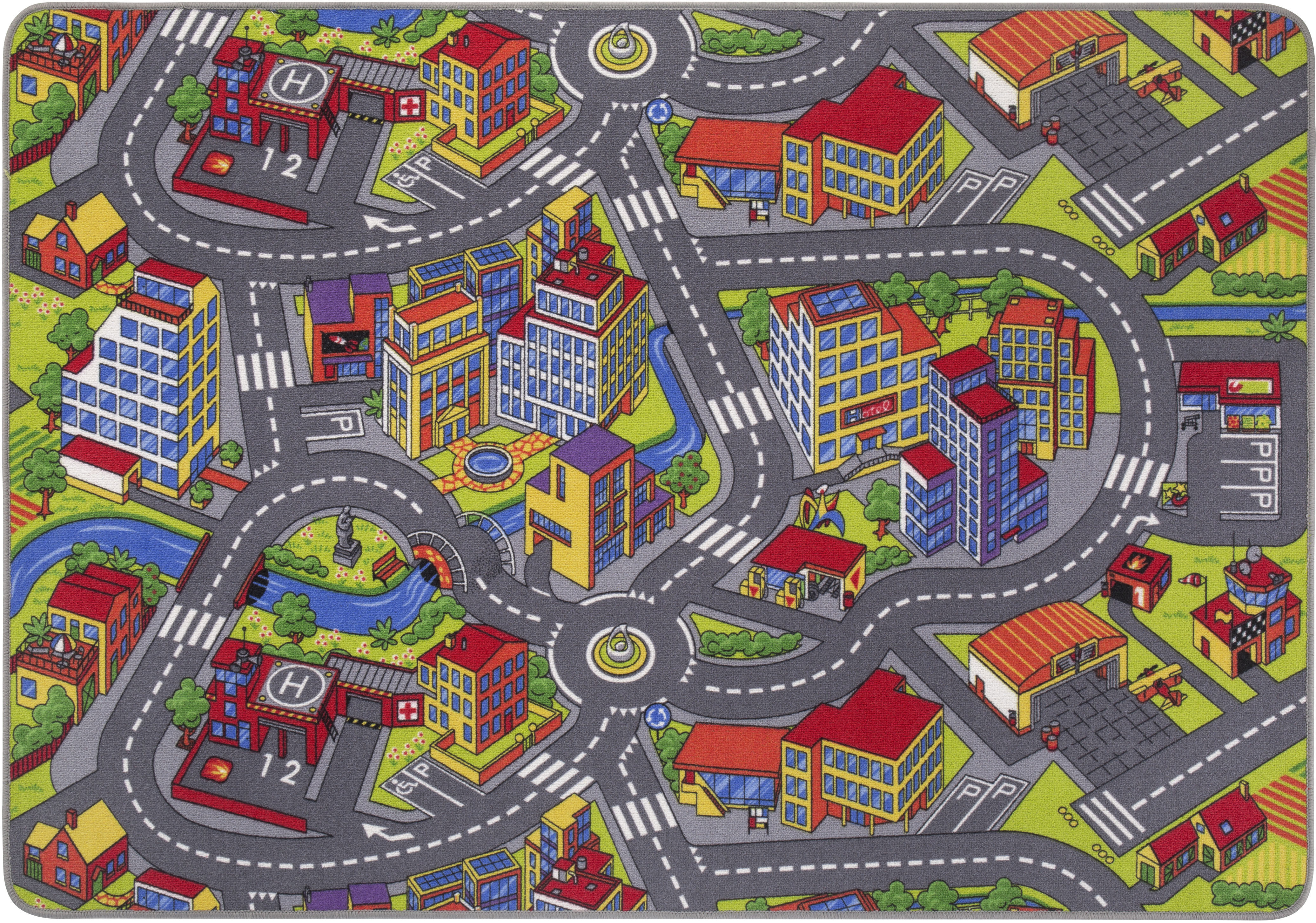 Kinderteppich »Straße«, rechteckig, Straßen-Spiel-Teppich, Straßenbreite: 8,5 cm,...