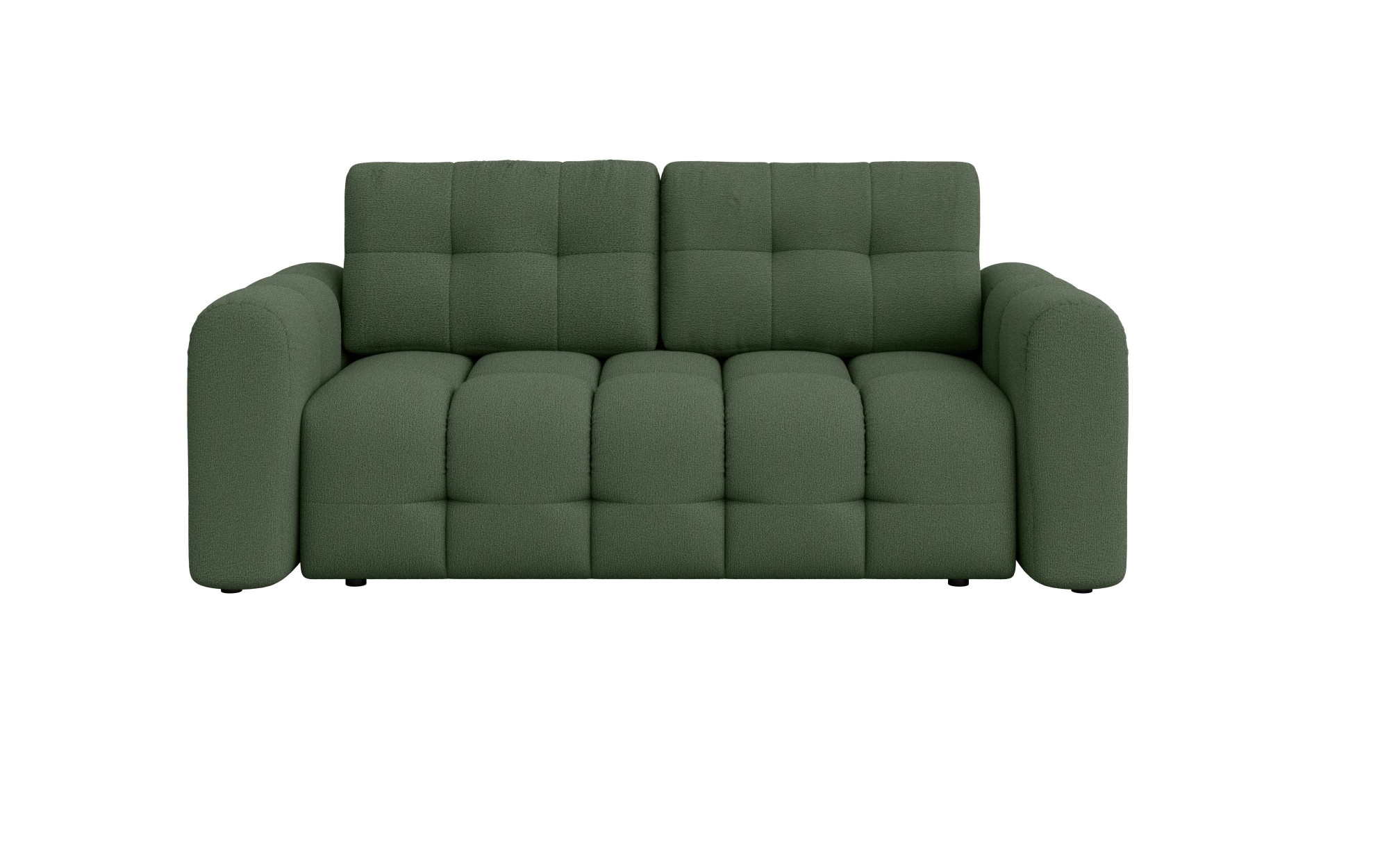 INOSIGN 2-Sitzer »Manilla, trendige Steppung, 2 Rückenkissen, B/T/H 195/107/91 cm« mit Wellenunterfederung, in verschiedenen Materialien und Farben