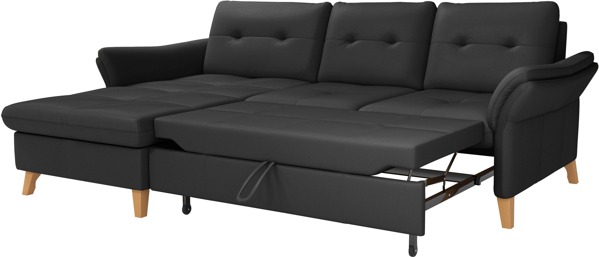 sit&more Ecksofa »Göteborg«, Sitztiefenverstellung und Federkern, wahlweise mit Bettfunktion