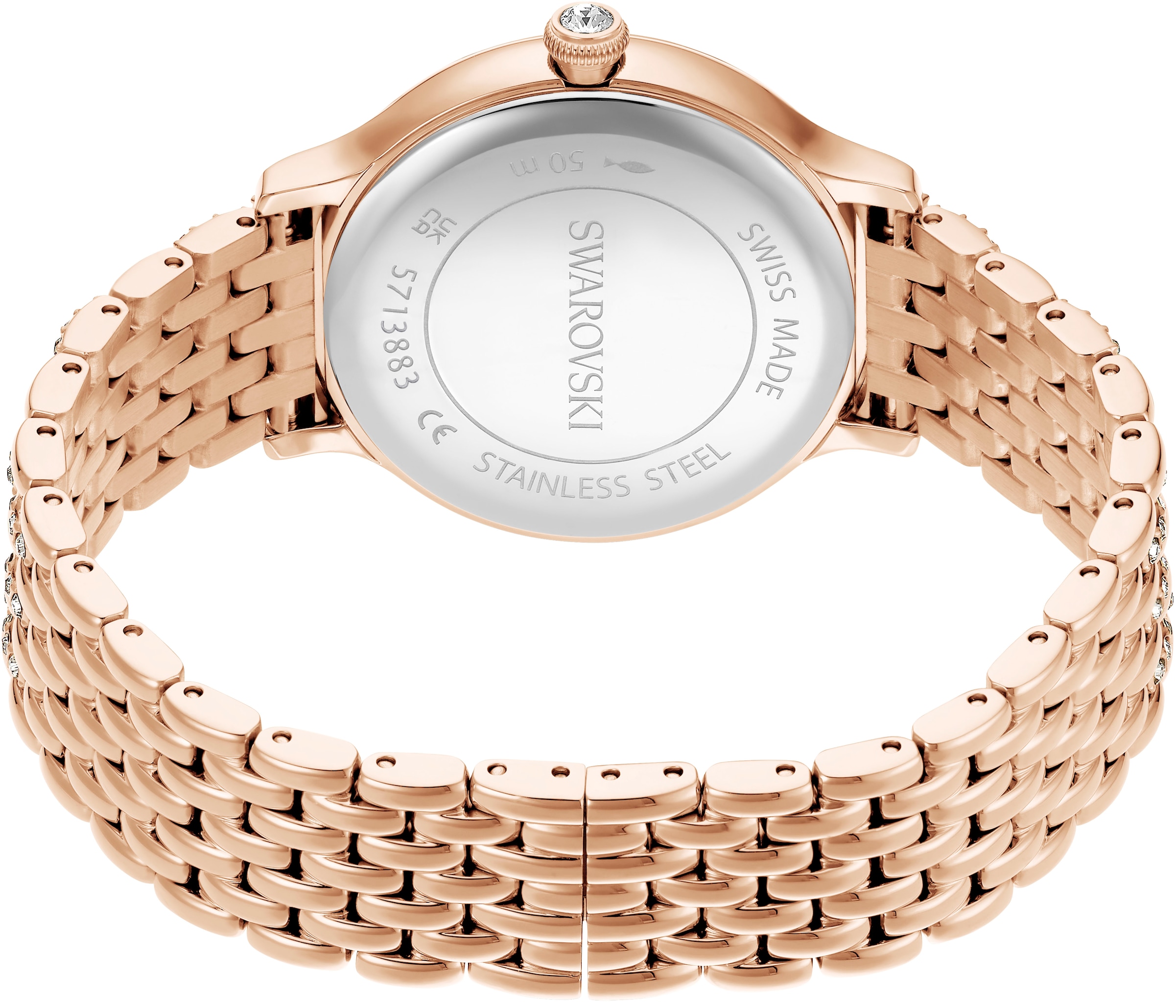 Swarovski Quarzuhr »IMBER«, Armbanduhr, Damenuhr, Swiss Made, Edelstahlarmband, analog