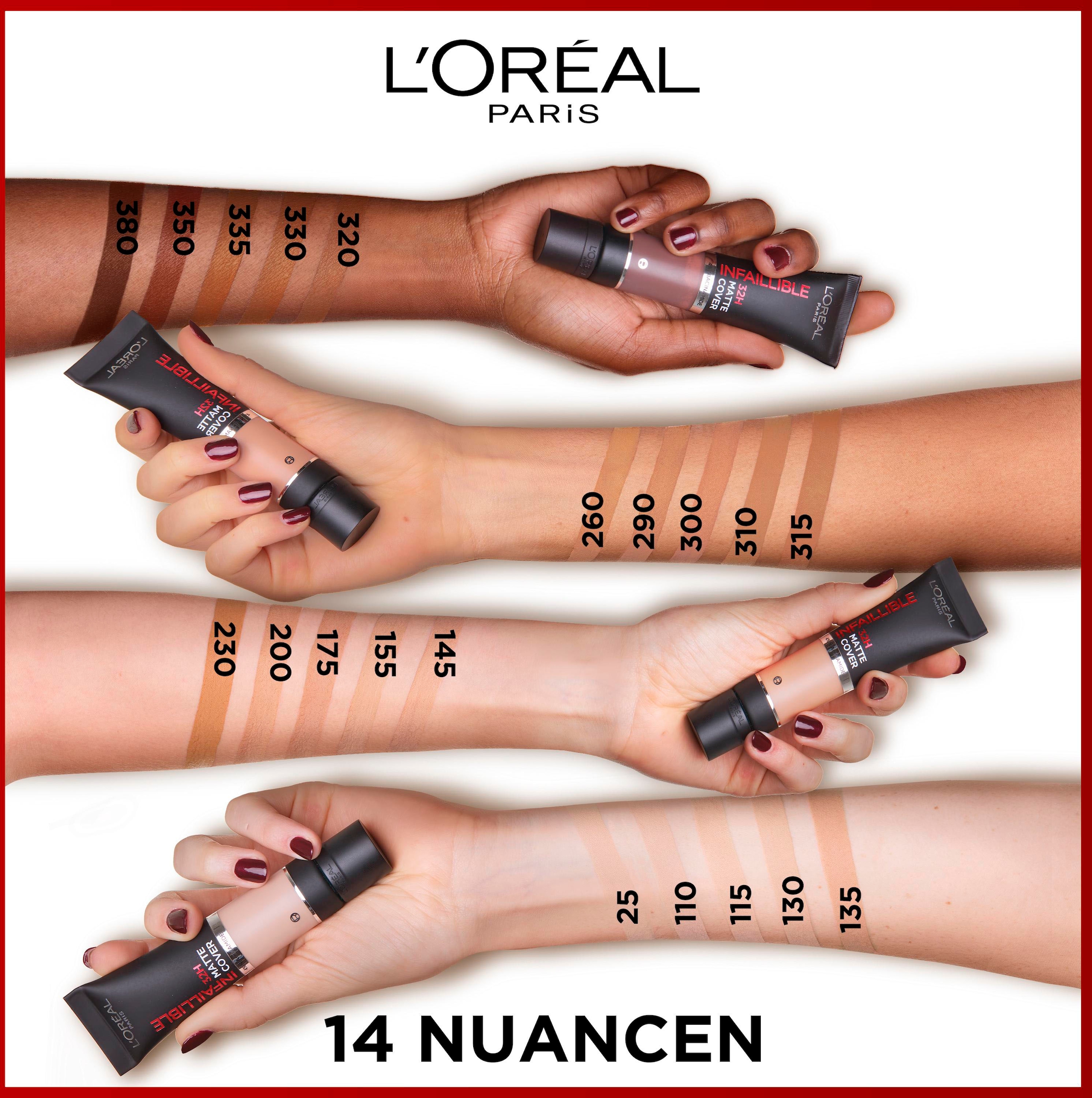 L'ORÉAL PARIS Foundation »Infaillible 32H Matte Cover«, mit langanhaltender Formel