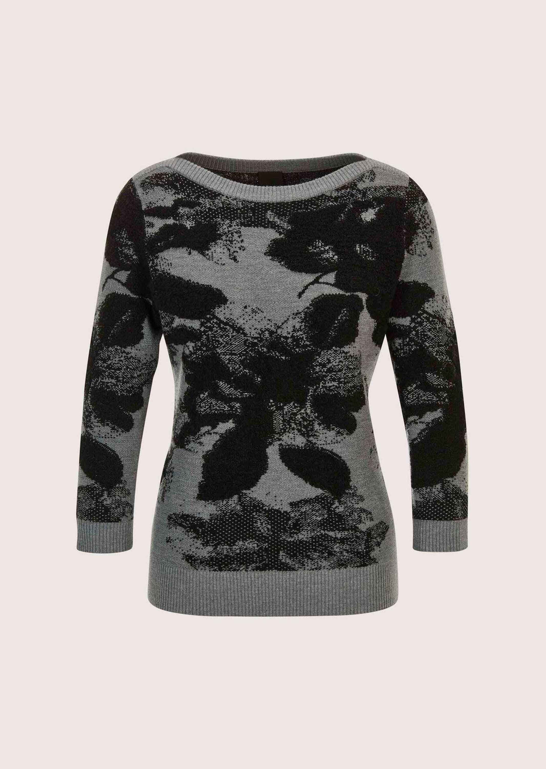 MADELEINE Longpullover "Jacquardpullover Strickpullover mit U-Boot-Ausschni günstig online kaufen