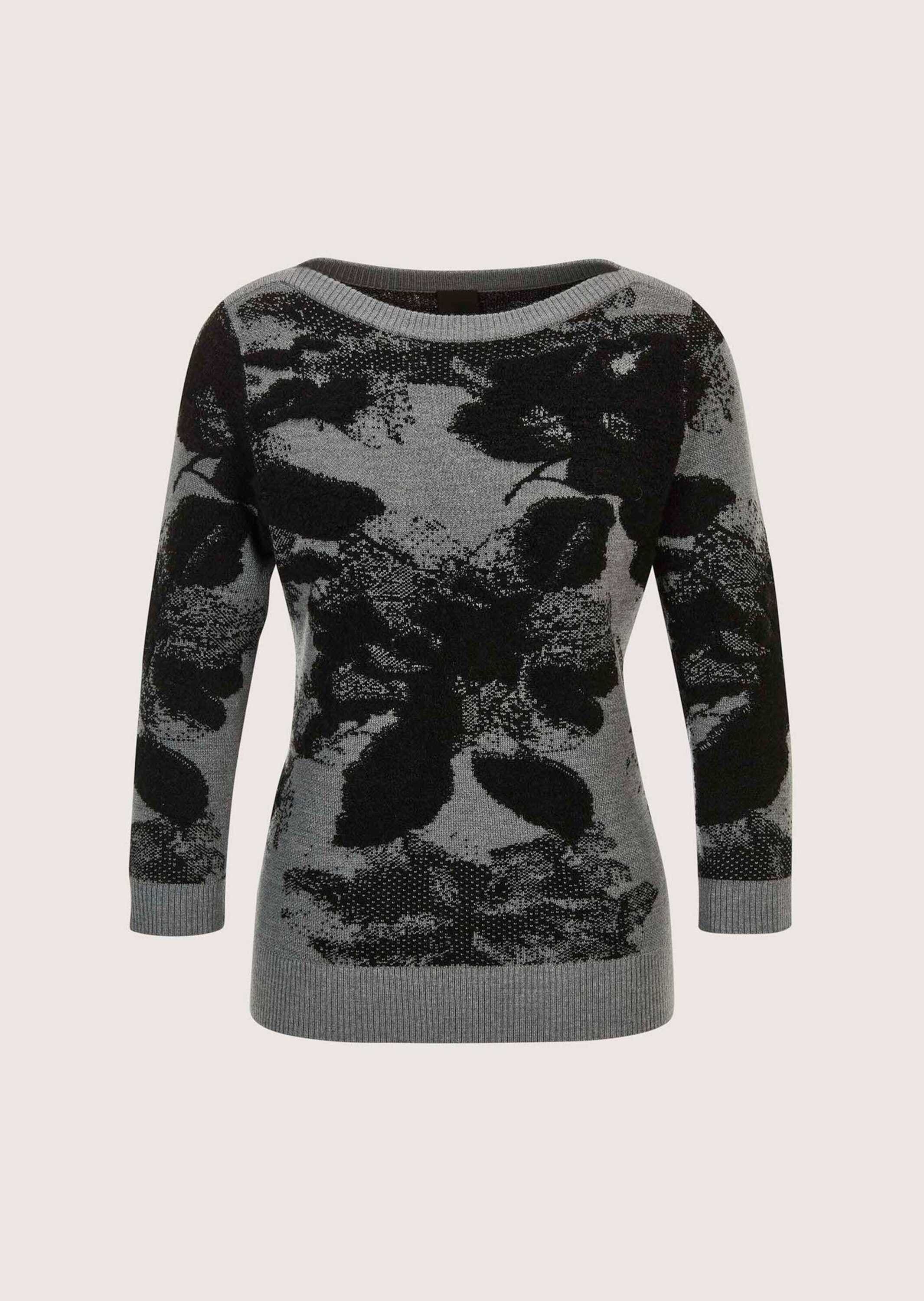 MADELEINE Longpullover "Stricktop Jacquardpullover mit Druck, Langarm" günstig online kaufen