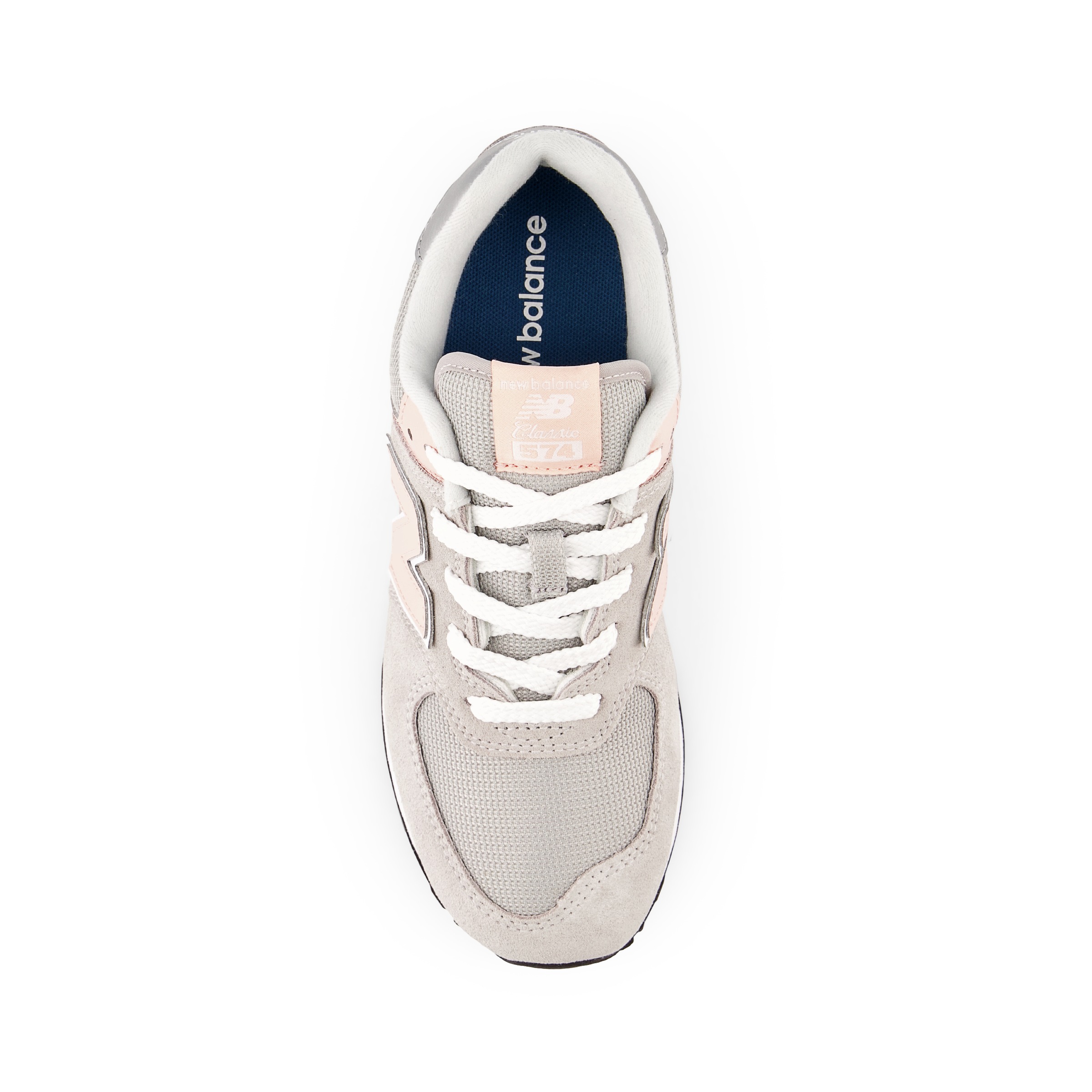 Sneaker NEW BALANCE "574", Mädchen, Gr. 37, rosa (hellgrau, rosa, silberfarben), Leder, Textil, Schuhe Sneaker 3