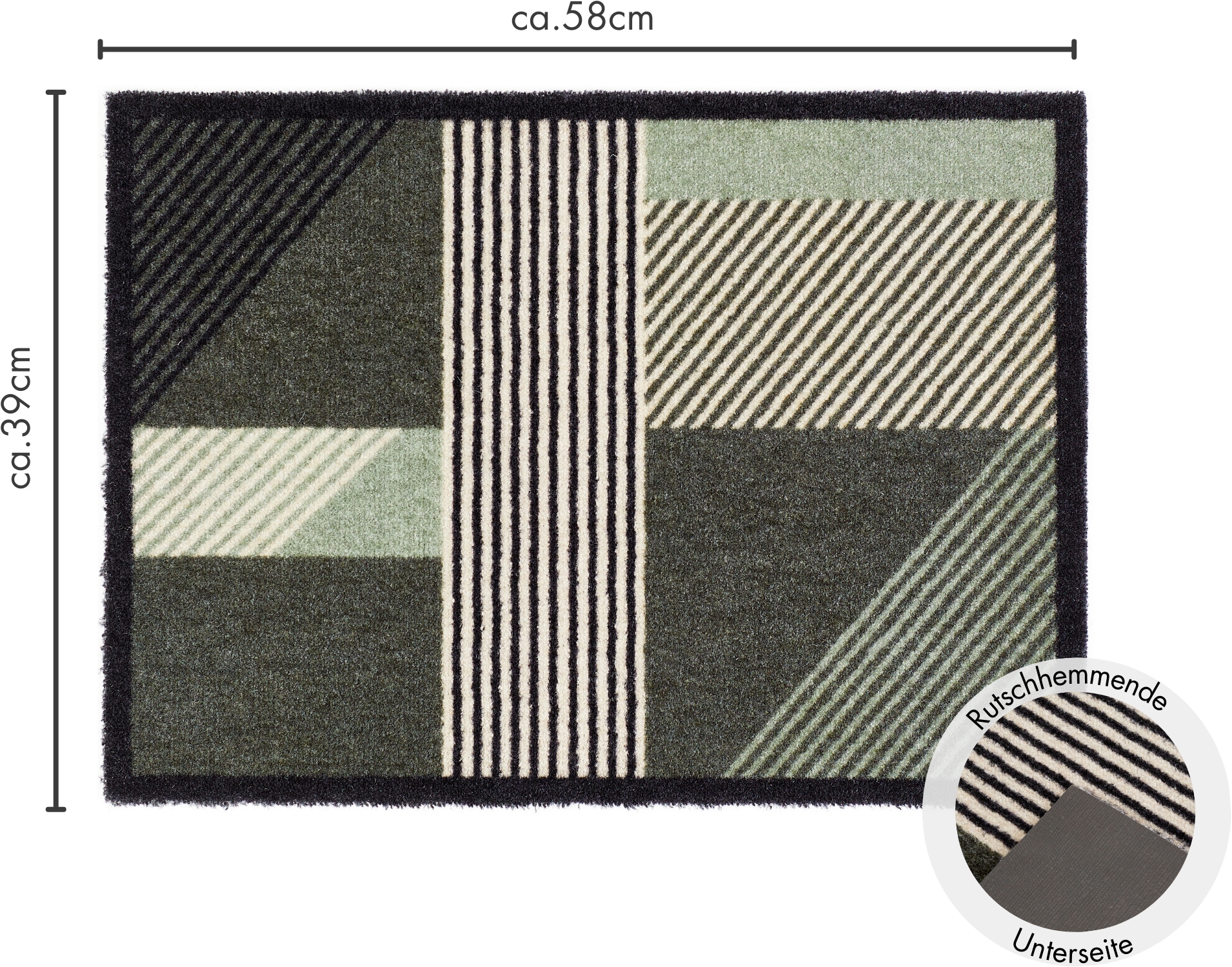 Barbara Becker Fußmatte »Sense, Made in Belgium«, rechteckig, 7 mm Höhe, Schmutzfangmatte, modernes Design, waschbar, auch als Läufer