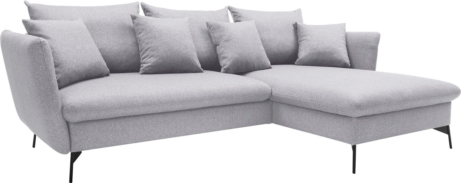 Thumbnail - OTTO home Ecksofa "LIVORNO,258 cm, L-Form," Schlaffunktion u. Bettkasten (139/224cm), Samt, Struktur, Webstoff