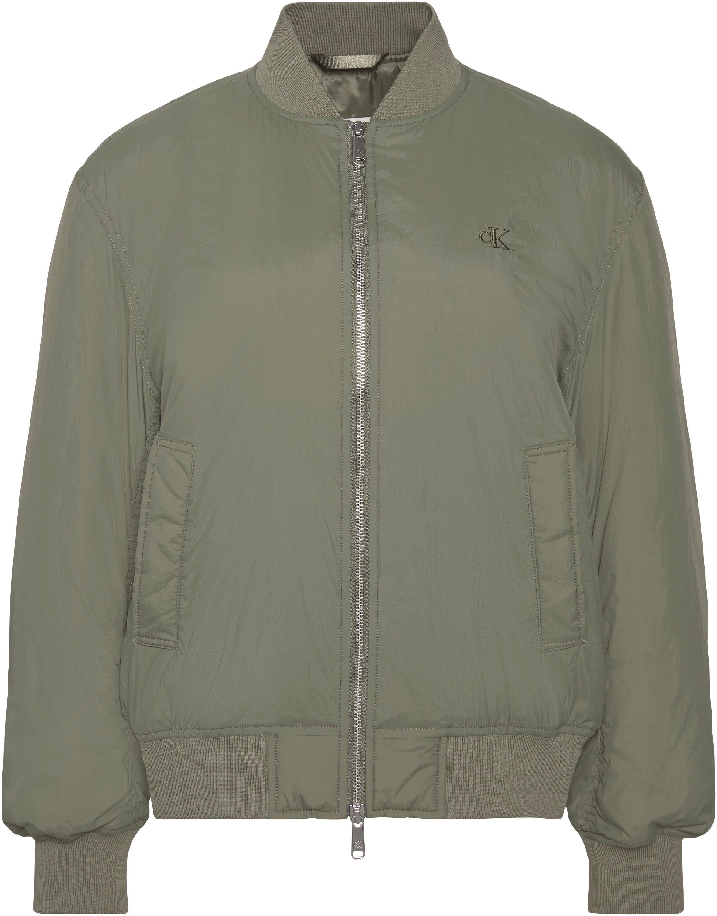 Calvin Klein Jeans Bomberjacke ohne Kapuze Regular fit mit Stehkragen günstig online kaufen