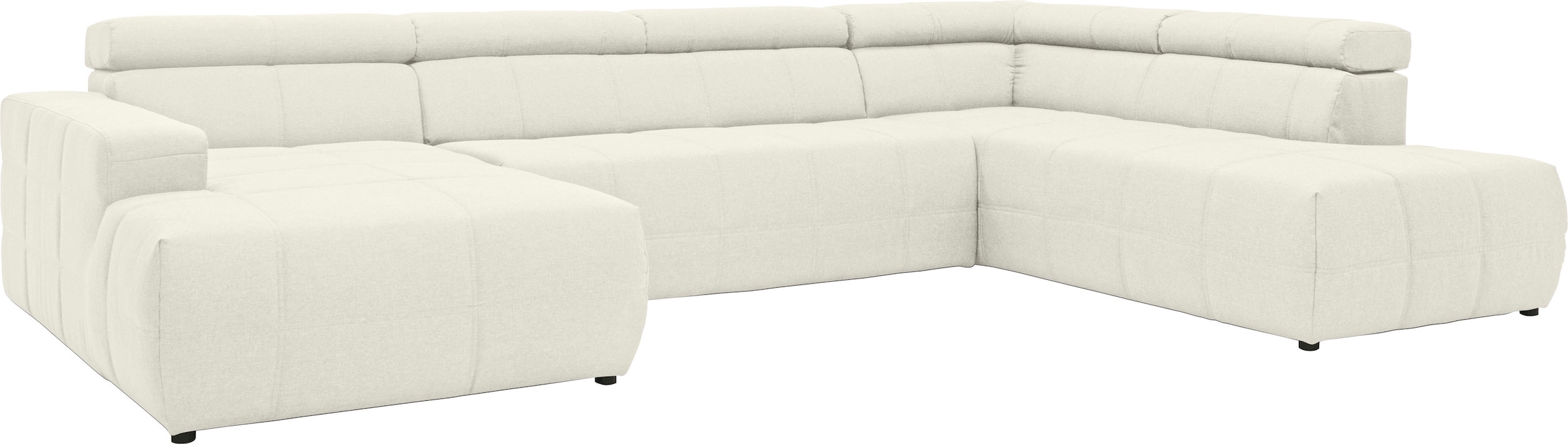 DOMO collection Wohnlandschaft Brandon viele Bezugsarten, incl. Nierenkissen, mit Kopfteilverstellung, wahlweise Sitztiefenverstellung