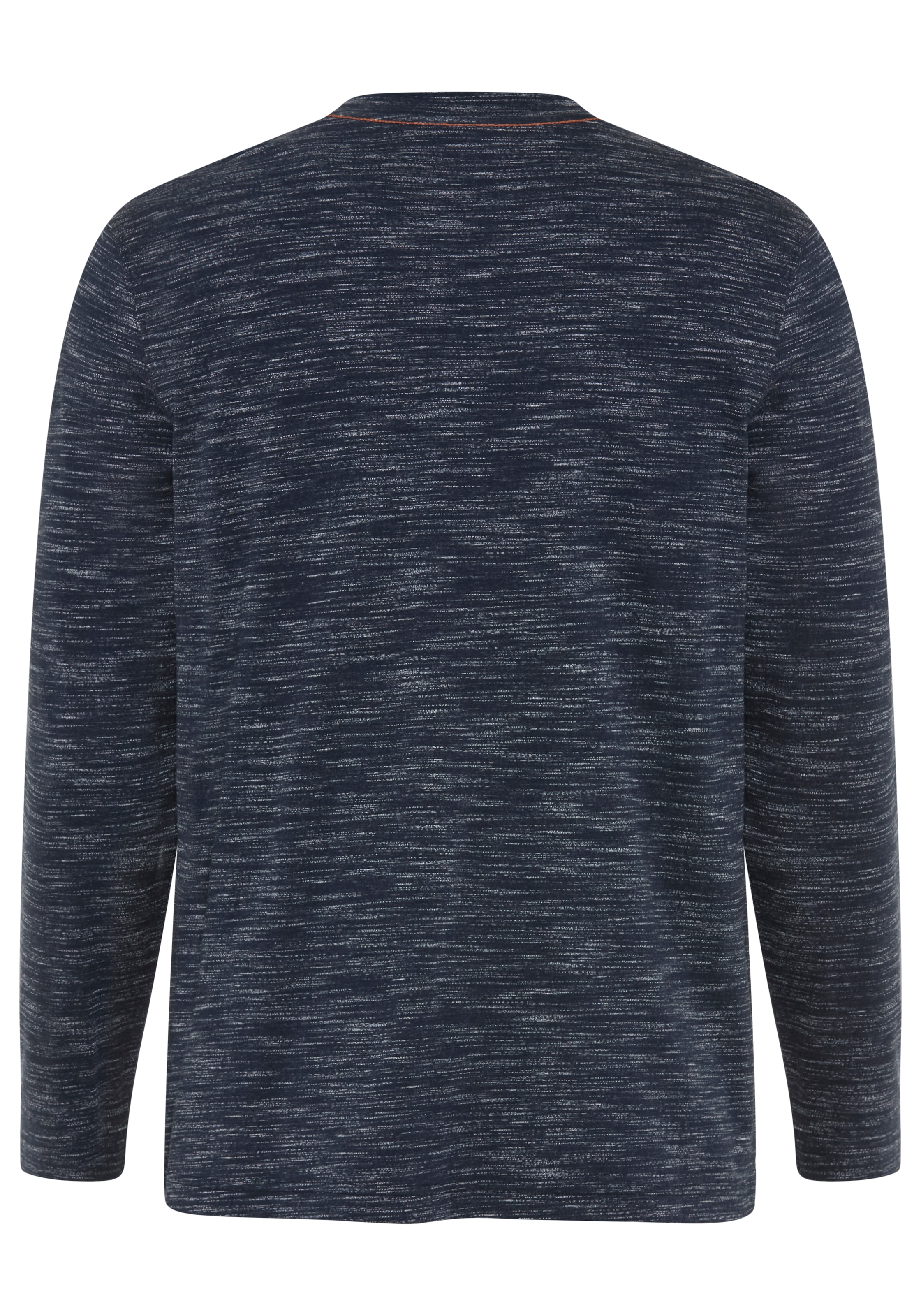 KangaROOS Langarmshirt mit Rundhals und Knopfleiste, Langarm, schmale Passform