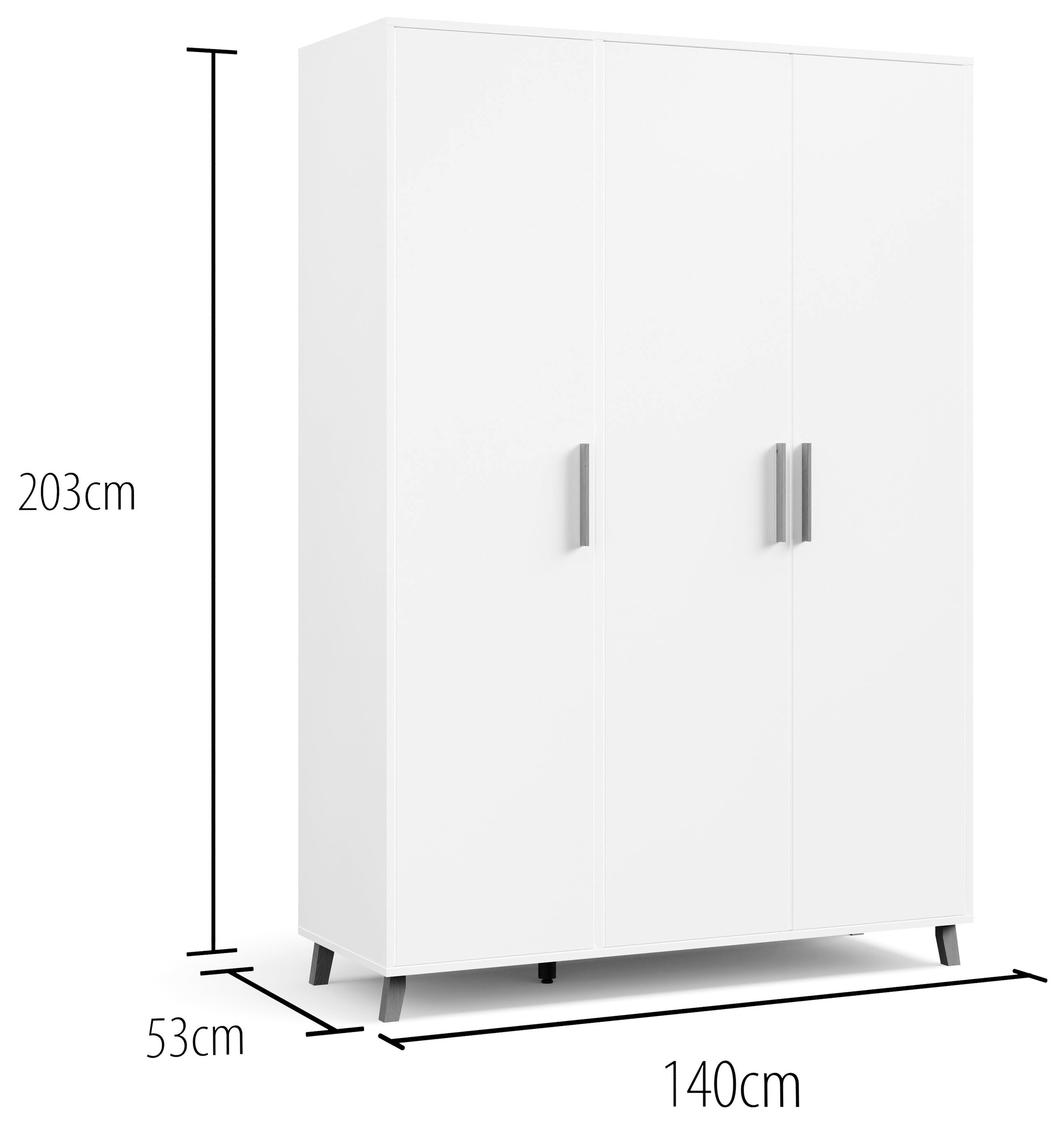 rauch Drehtürenschrank »Kleiderschrank Schrank Garderobe Wäscheschrank SHINJO«, (in 3 verschiedenen Ausstattungen BASIC/CLASSIC/PREMIUM), Griffe und Füße aus Massivholz, viel Stauraum MADE IN GERMANY