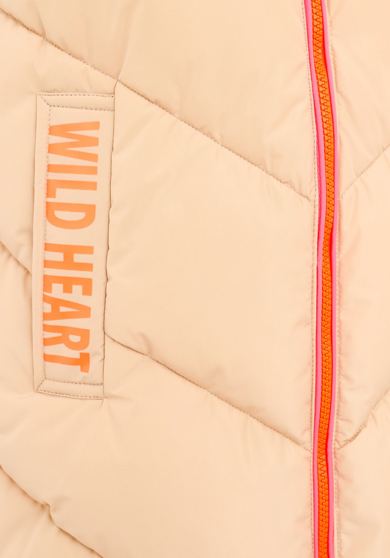 Zwillingsherz Steppweste »Steppweste lang "Wild at Heart"«, mit Leo Details, Print, Kapuze, Reißverschluss und Taschen