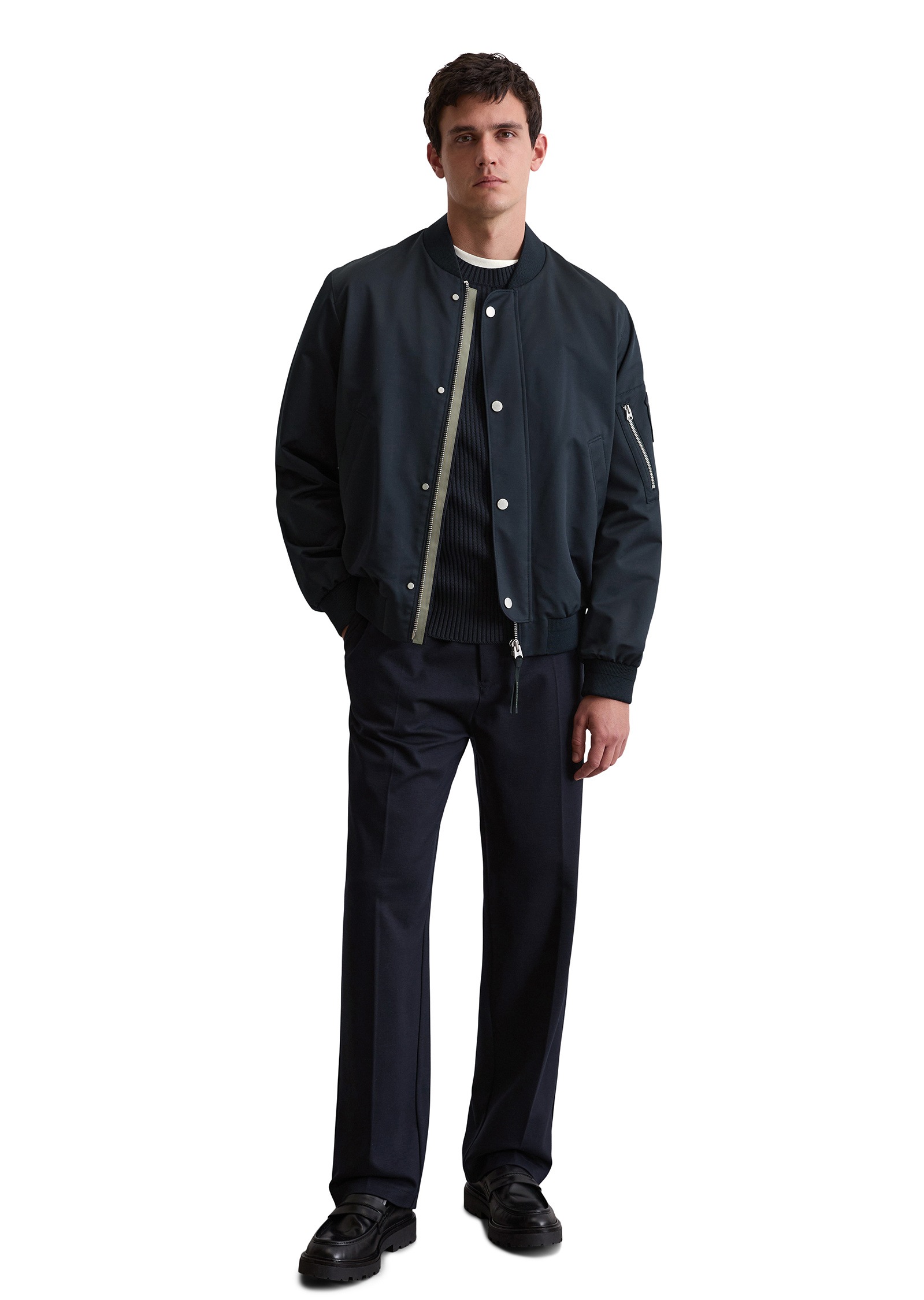 Marc O'Polo Outdoorjacke »aus wasserabweisendem Micro-Canvas«, ohne Kapuze