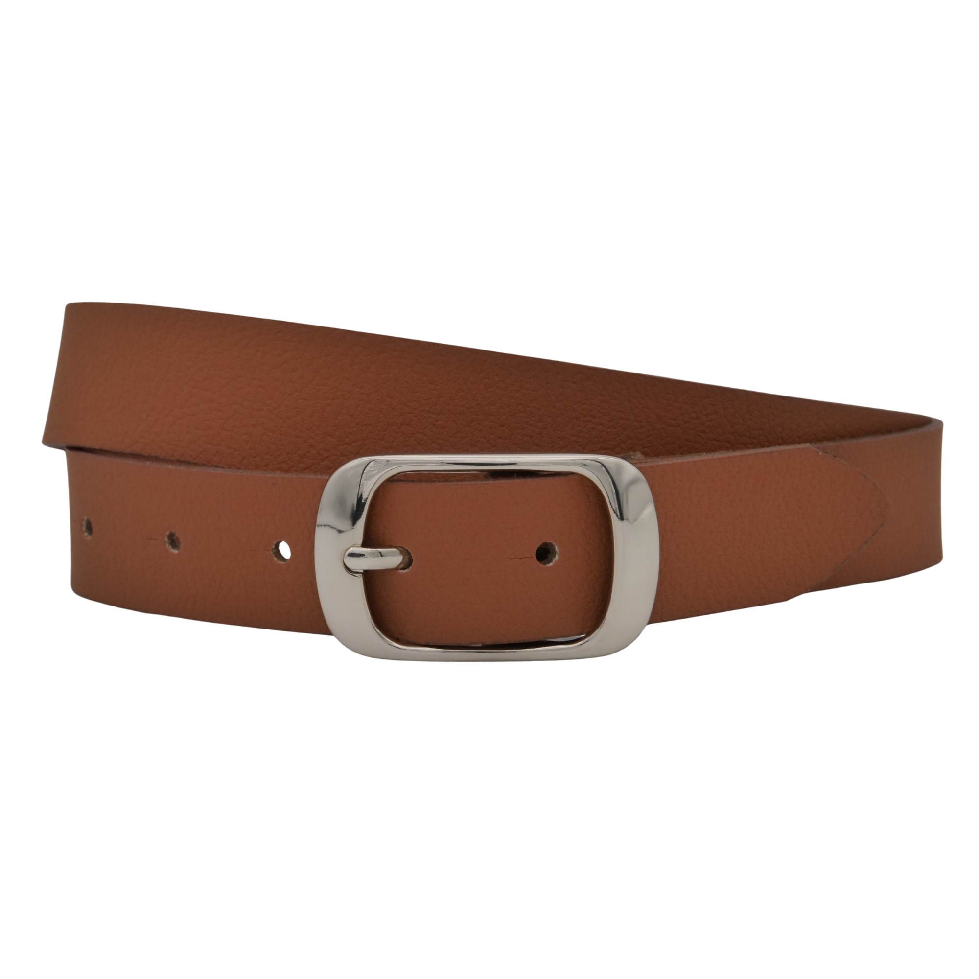 Ledergürtel ANNAMATONI "AnnaMatoni Damen Ledergürtel in hochwertigem Veganem Nappa 3cm", Damen, Gr. TW90 - 105cm Gesamtlänge, cognac 640, 100% Leder, Gürtel Ledergürtel