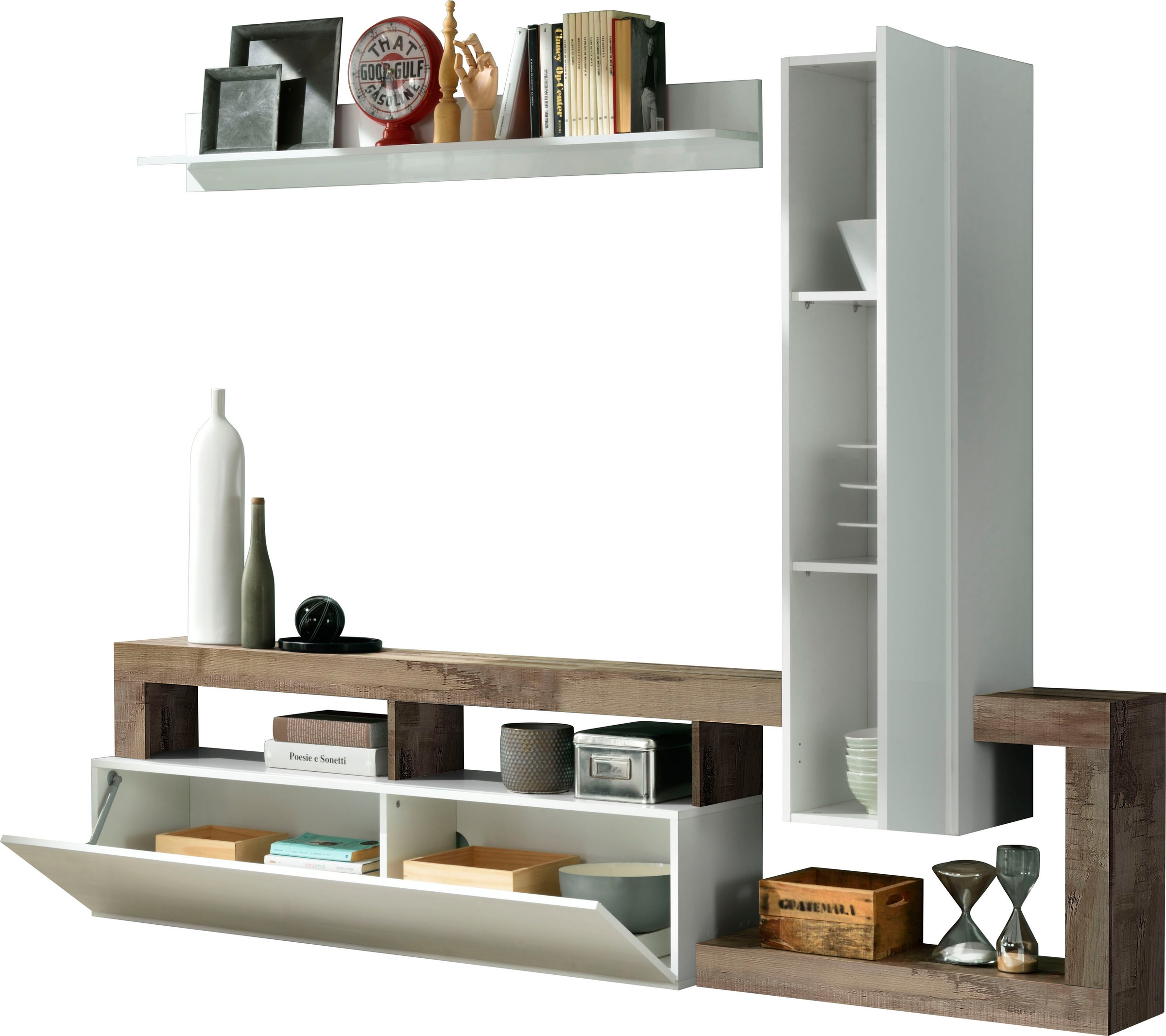 Home affaire Wohnwand "Hamburg" Set, 3 Stk. tlg. günstig online kaufen