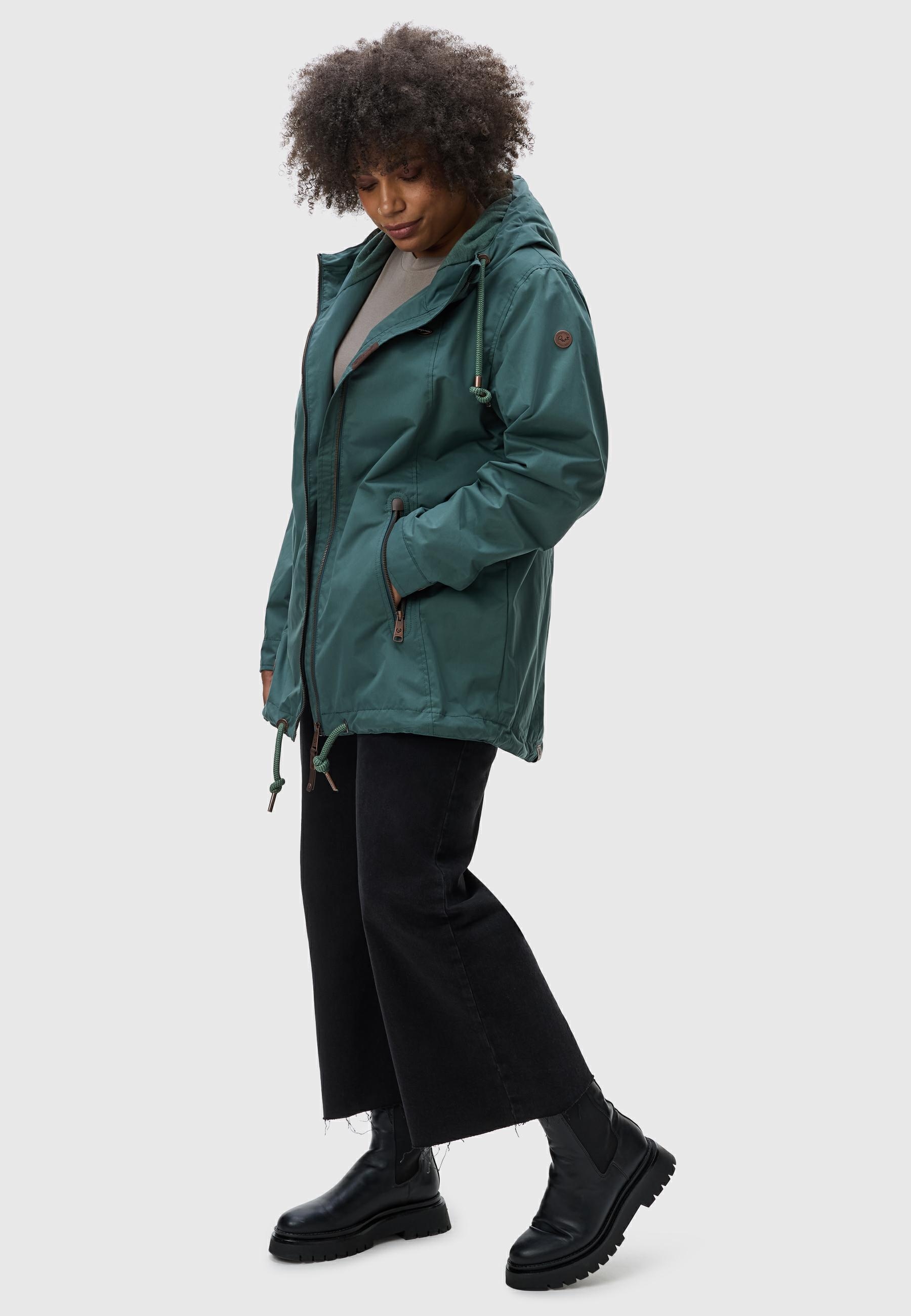 Ragwear Outdoorjacke »Zuzka«, mit Kapuze, stylische Übergangsjacke mit großer Kapuze