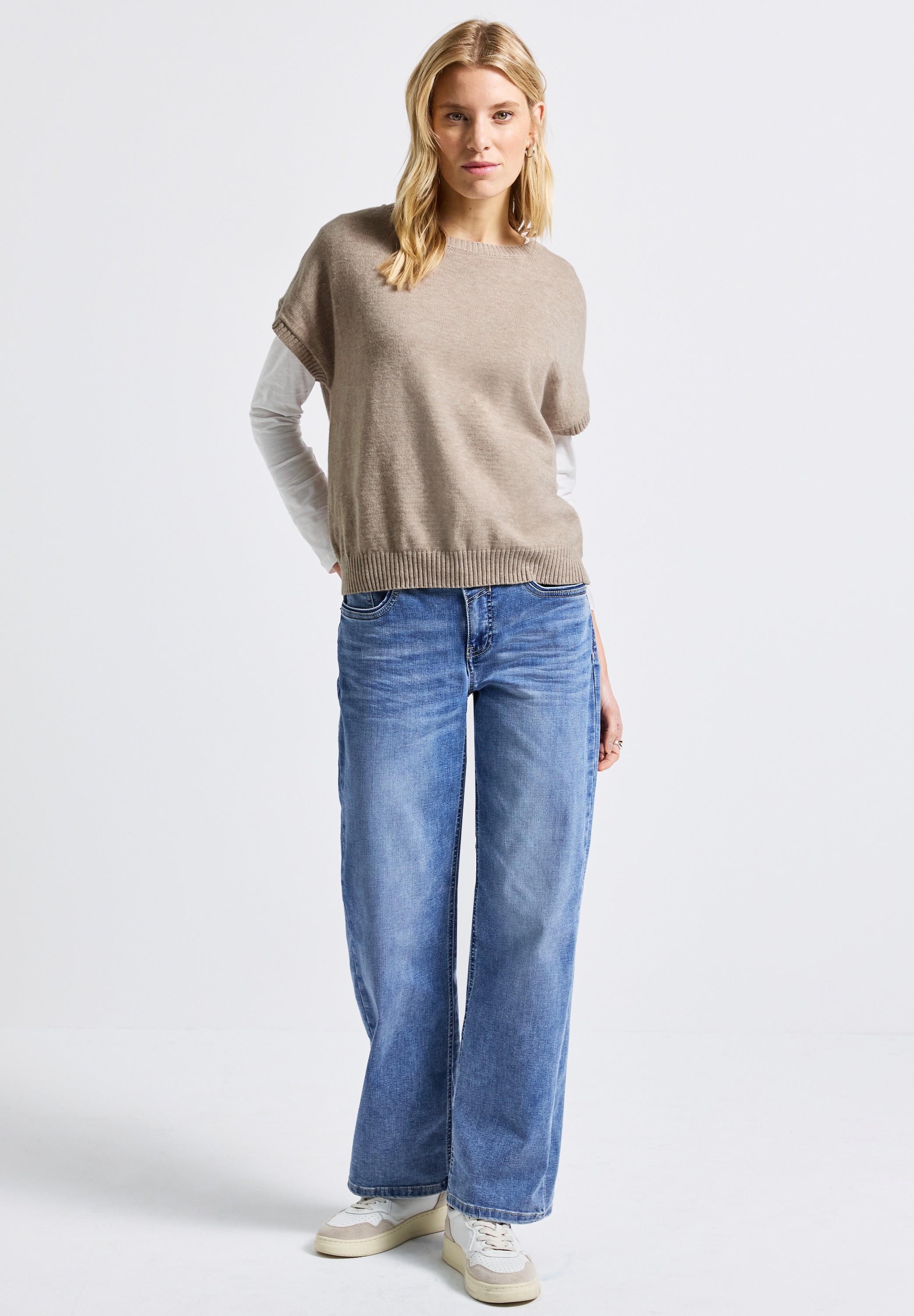 STREET ONE Kurzarmpullover, aus Feinstrick günstig online kaufen