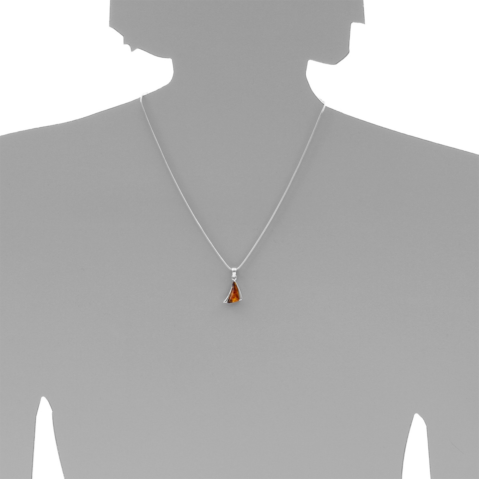 Ostsee-Schmuck Imke 25mm Argent 42cm 2
