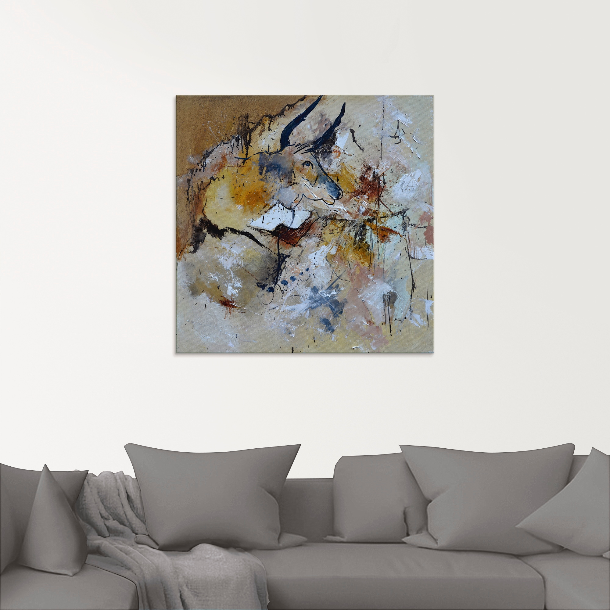 Artland Glasbild »Abstrakt Stier«, Wildtiere, (1 St.), in verschiedenen Größen