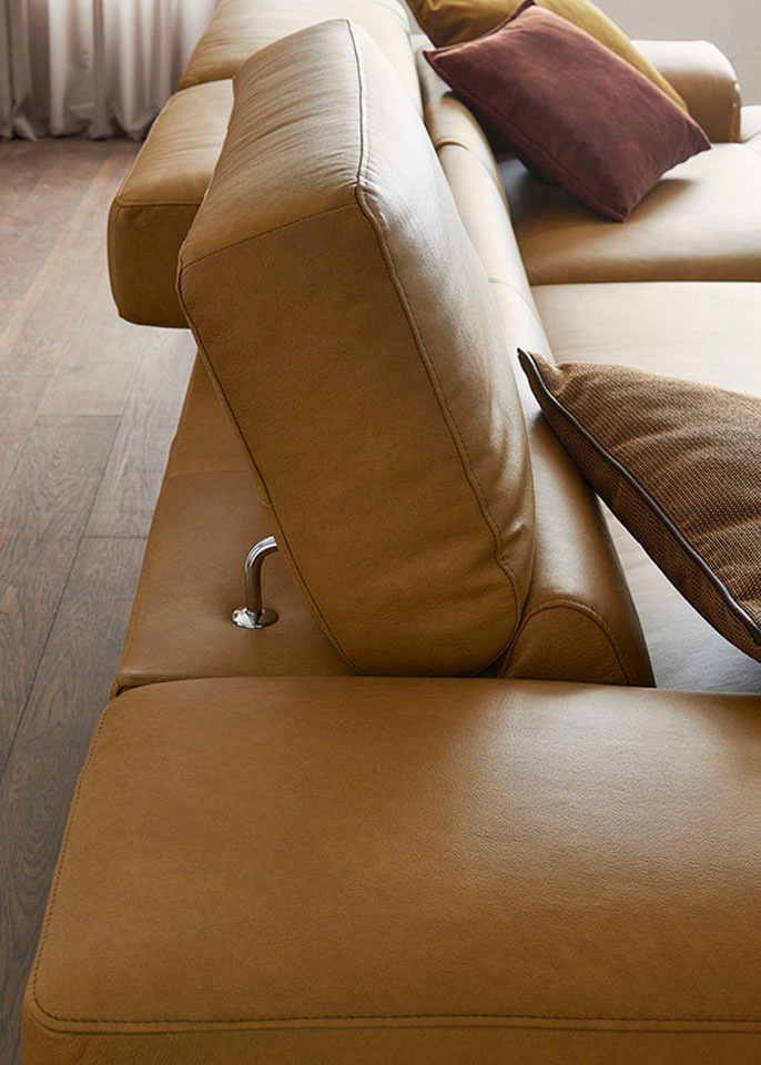 Thumbnail - W.SCHILLIG Ecksofa "piedroo, Designsofa mit tollem Sitzkomfort, bequem und elegant, L-Form", Kopfteilverstellung, wahlwe...