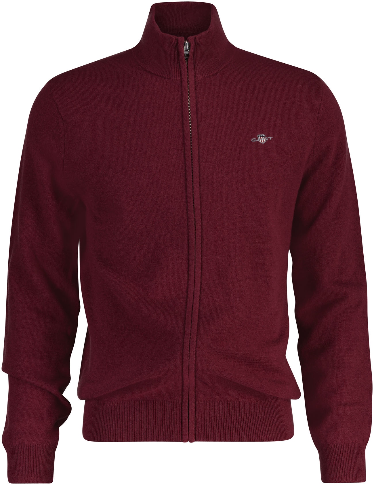 Gant Strickjacke "EXTRAFINE LAMBSWOOL ZIP CARDIGAN", mit Logostickerei günstig online kaufen