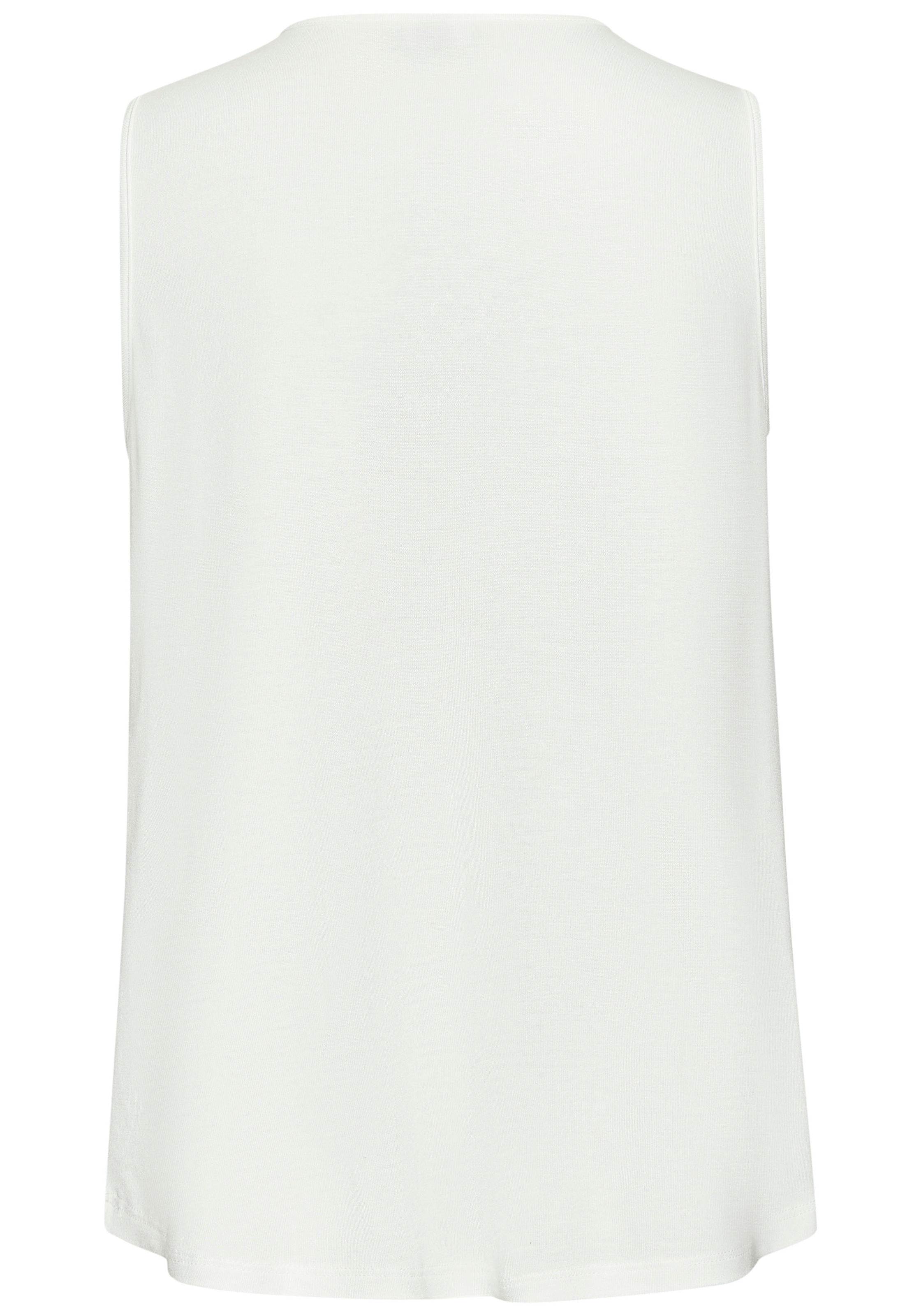 Vivance Tanktop, mit goldenem Zieraccessoire, elegantes Blusentop