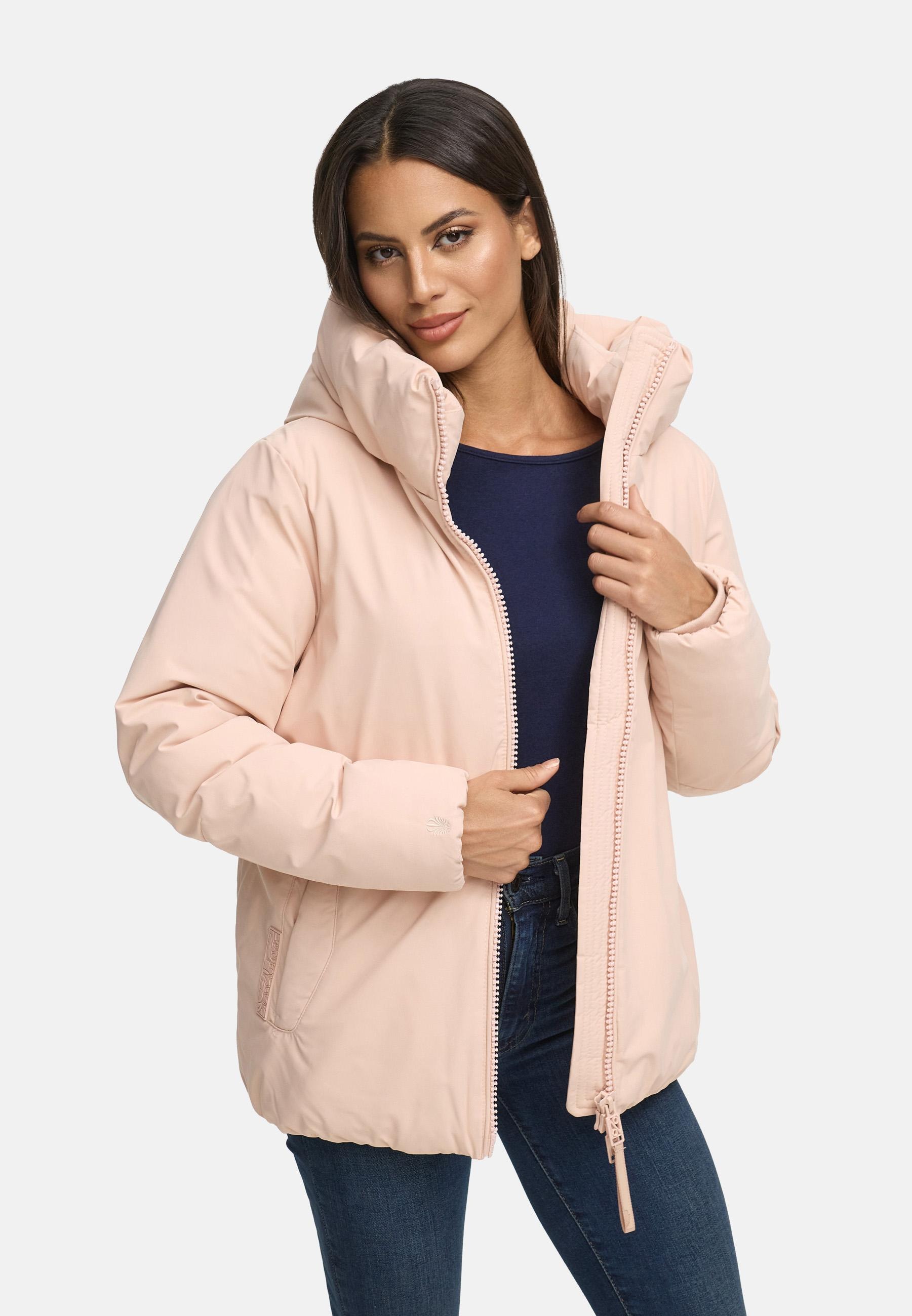 Navahoo Winterjacke »Blütenlicht 14«, mit Kapuze, Warme Damenjacke mit hohem Kragen