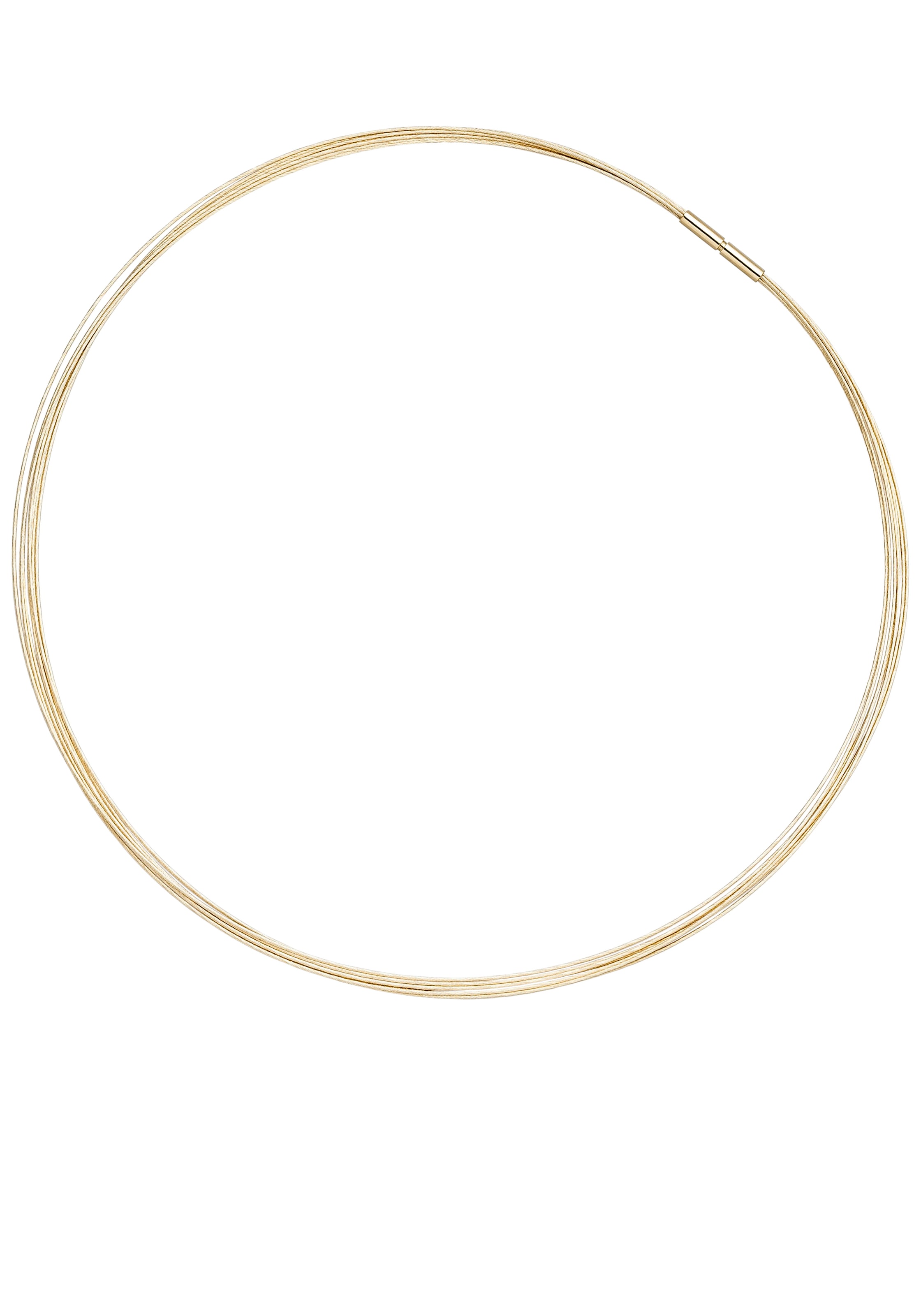 JOBO Halsreif »Starre Halskette 7-reihig«, 585 Gold 45 cm