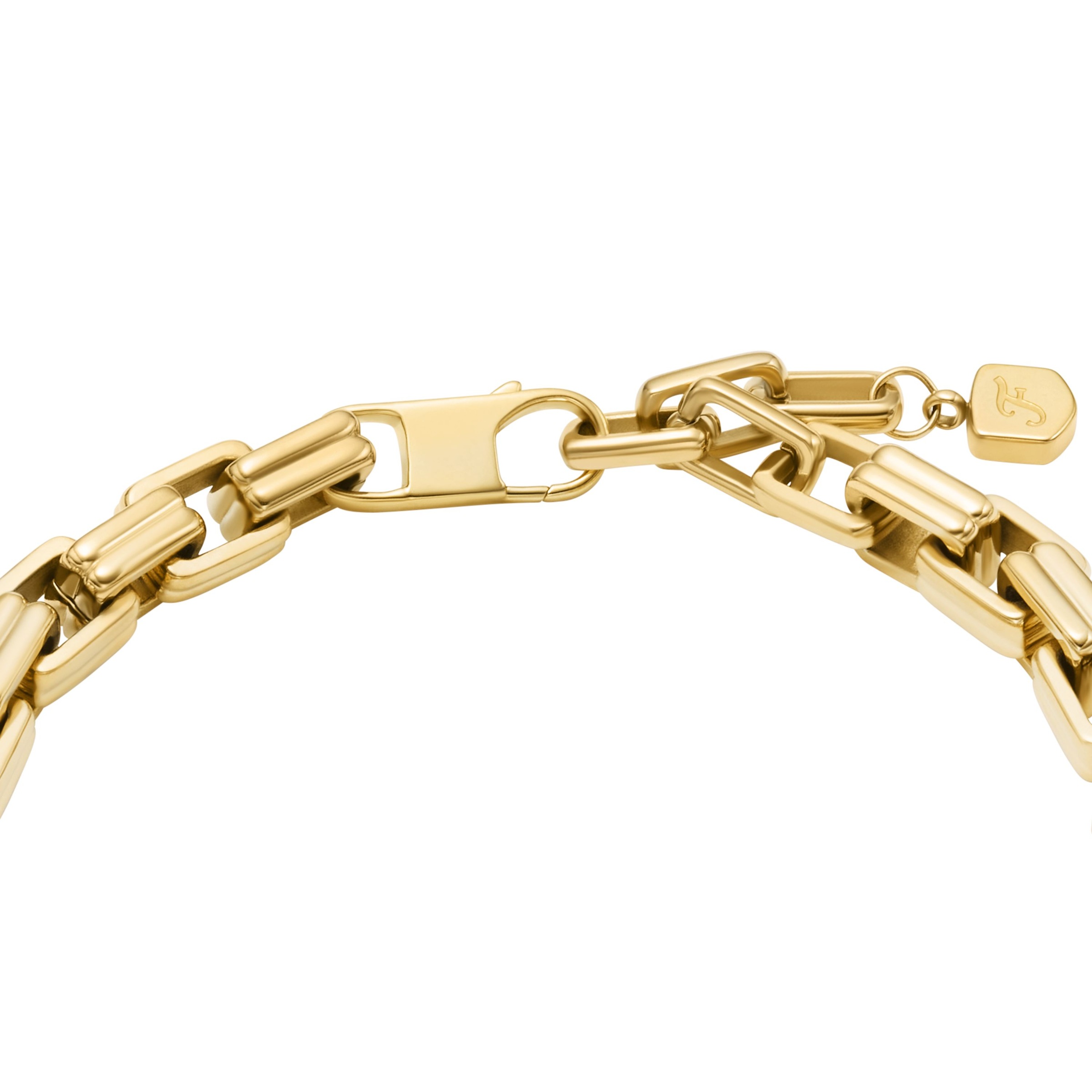 Armband FOSSIL "Schmuck Geschenk Edelstahl RAQUEL", gelbgoldfarben, Armbänder, Damen, 19cm, Edelstahl, Armband 4