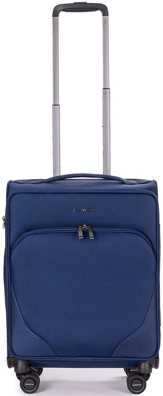 Stratic Weichgepäck-Trolley "Mix S, blue", 4 Rollen, Handgepäck Reisekoffer Reisegepäck TSA-Zahlenschloss