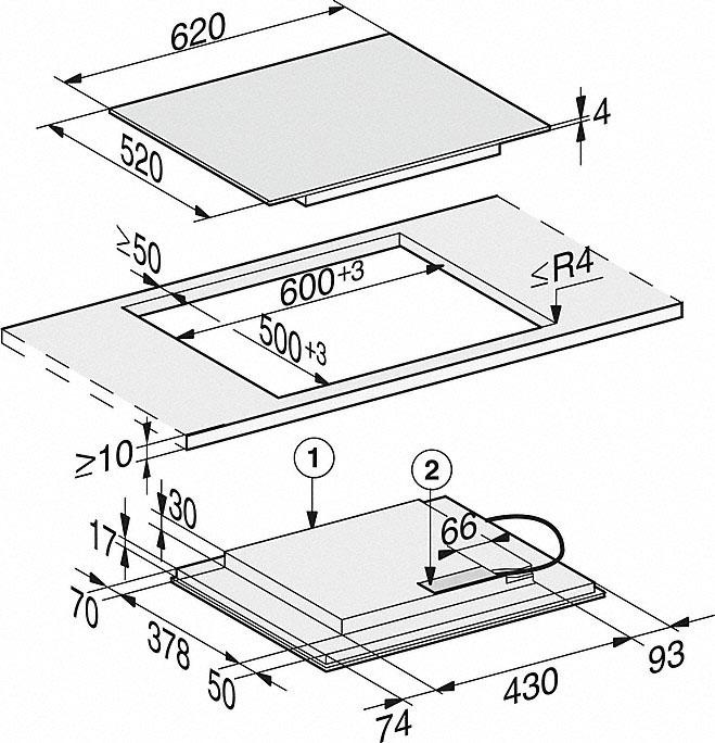 Flex-Induktions-Kochfeld FL«, KM Miele 7564 7564 | »KM BAUR FL