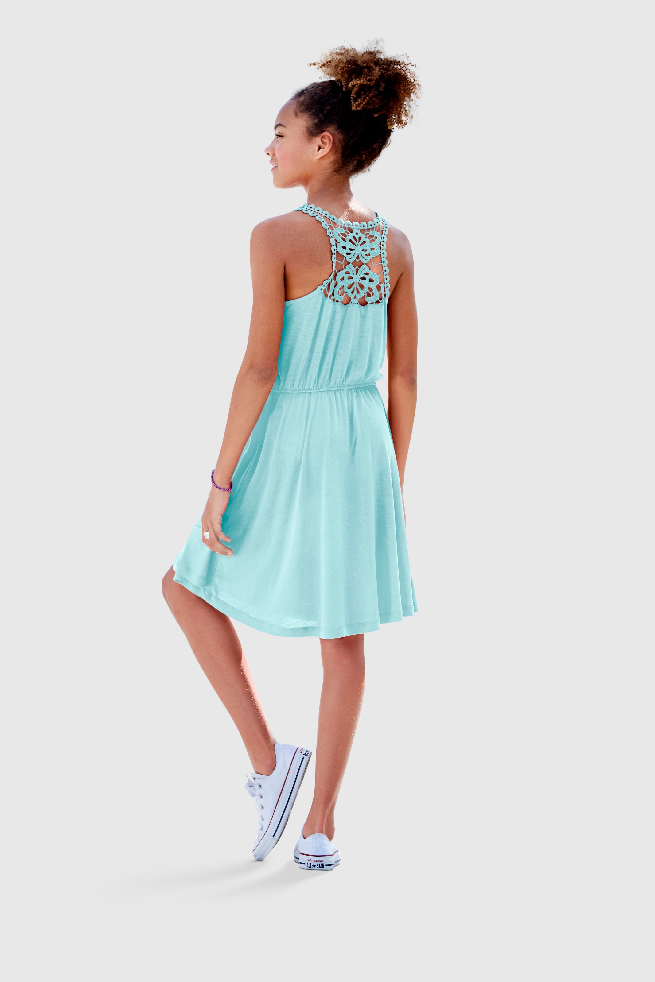 KIDSWORLD Jerseykleid »für Mädchen«, | BAUR kaufen mit Spitzeneinsatz online