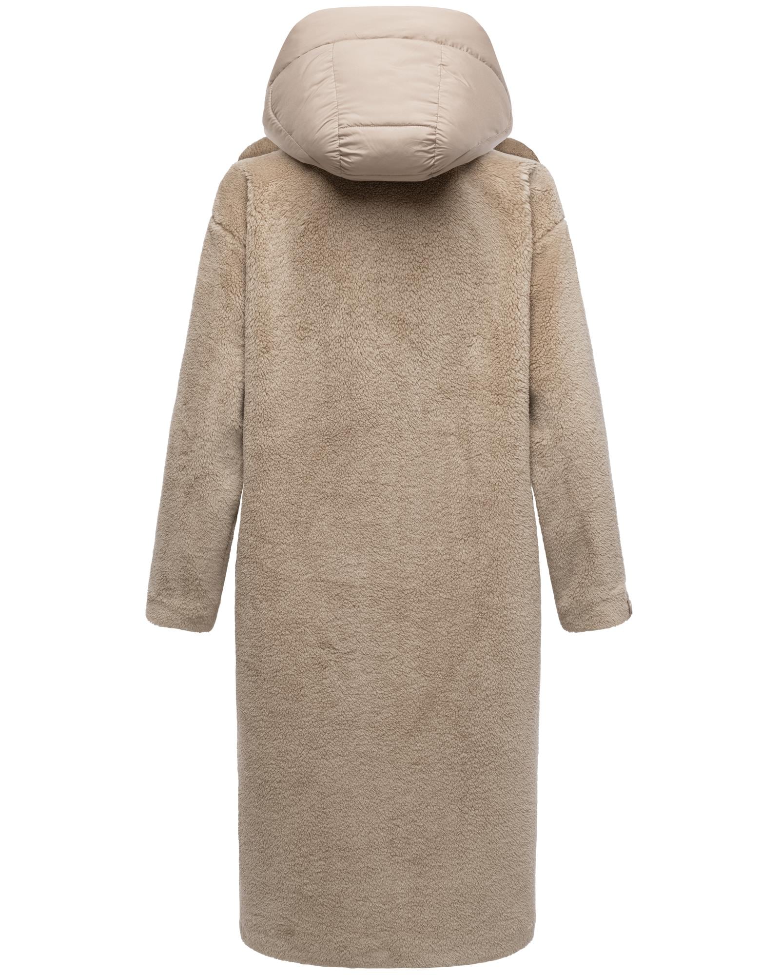 Navahoo Wintermantel »Teddyzauber 14«, Plüschmantel aus Teddyfleece mit abnehbmarem Krageneinsatz