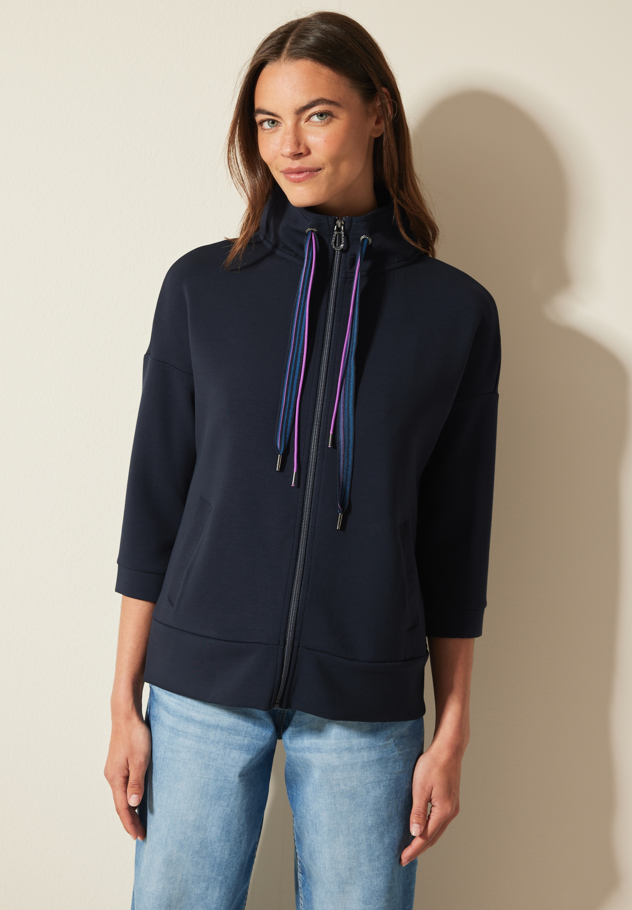 Cecil Sweatjacke, mit 3/4 Ärmeln günstig online kaufen