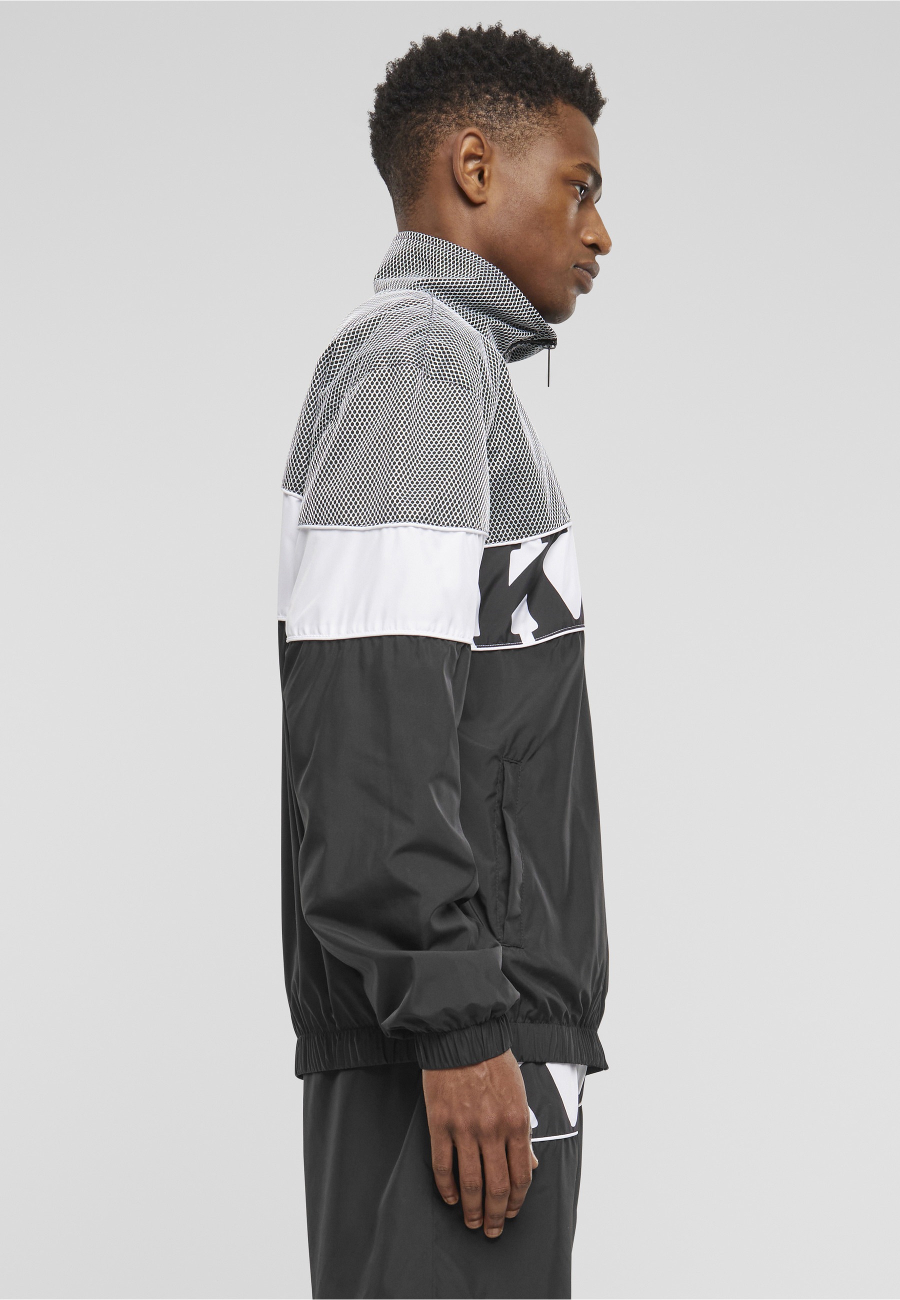 Karl Kani Trainingsjacke »Karl Kani Herren KM242-011-2 Wavy Retro Block Trackjacket« 1 Stk. tlg. ohne Kapuze