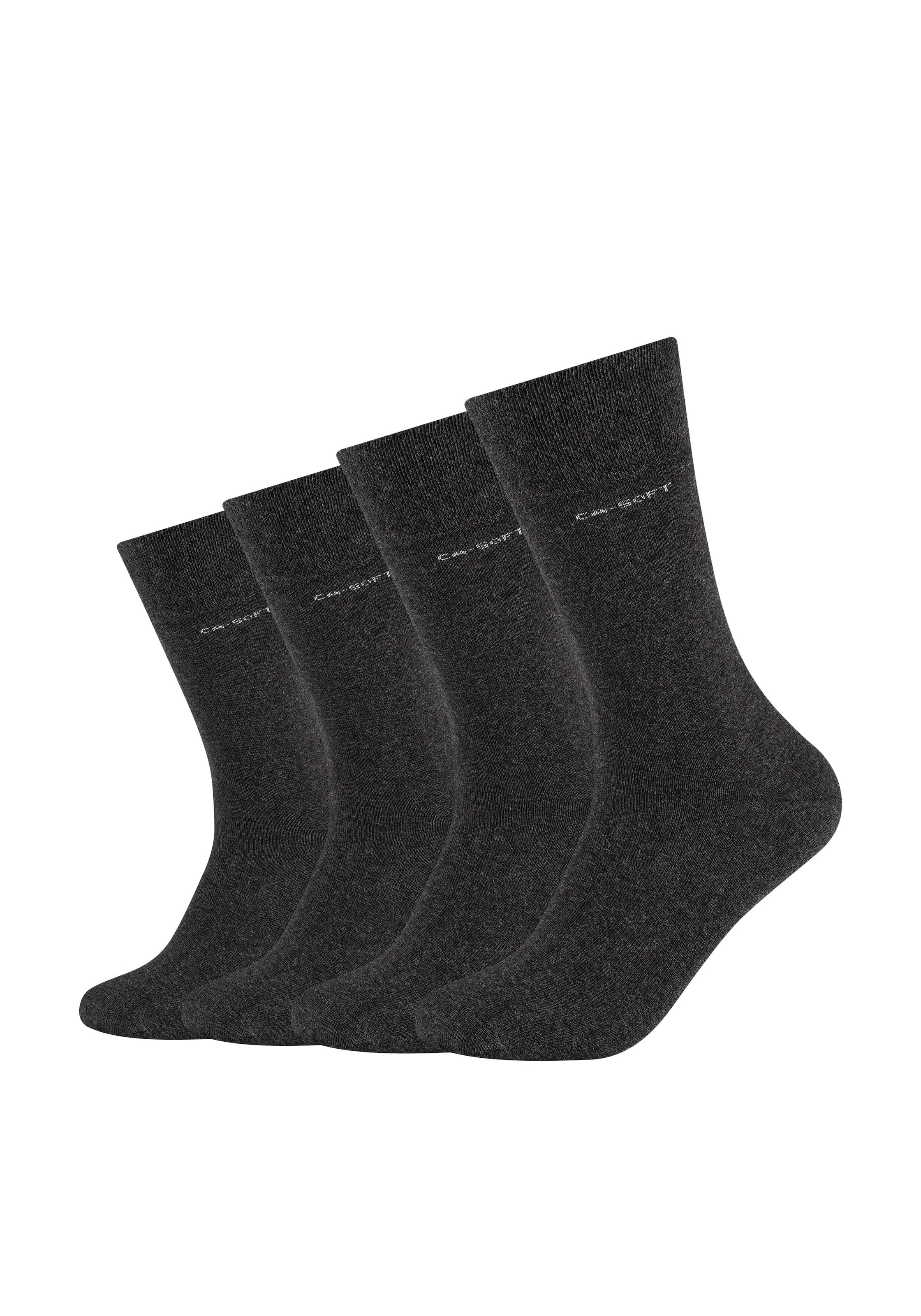 Socken, (Packung, 4 Paar), mit verstärktem Fersen- und Zehenbereich
