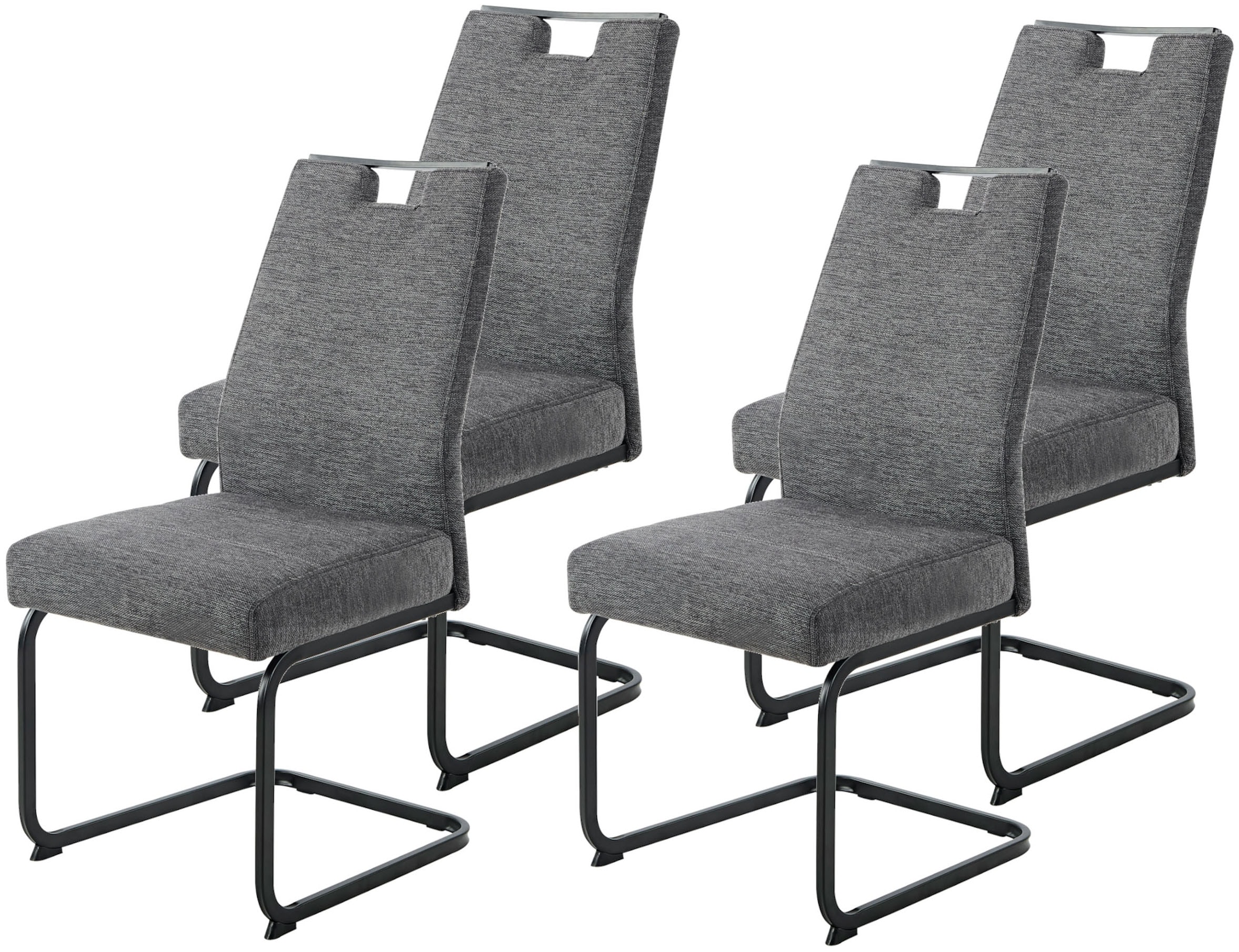 HELA Freischwinger "KERTIN" (Set) 4 Stk.XL Sitzbreite, Griff, Federkorb, 14 günstig online kaufen