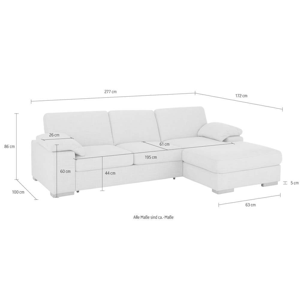 Home affaire Ecksofa »Ventura L-Form«